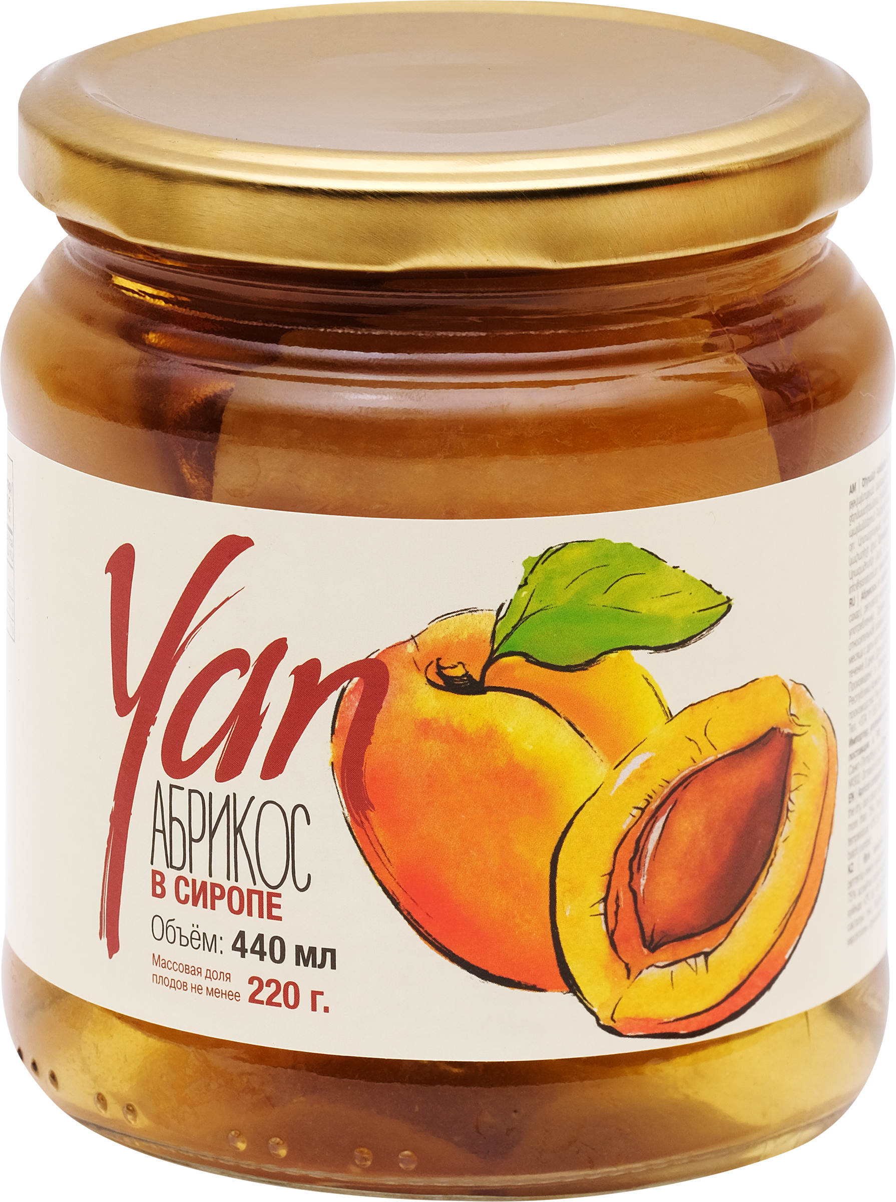 Изображение товара Абрикосы YAN в сиропе, 440мл