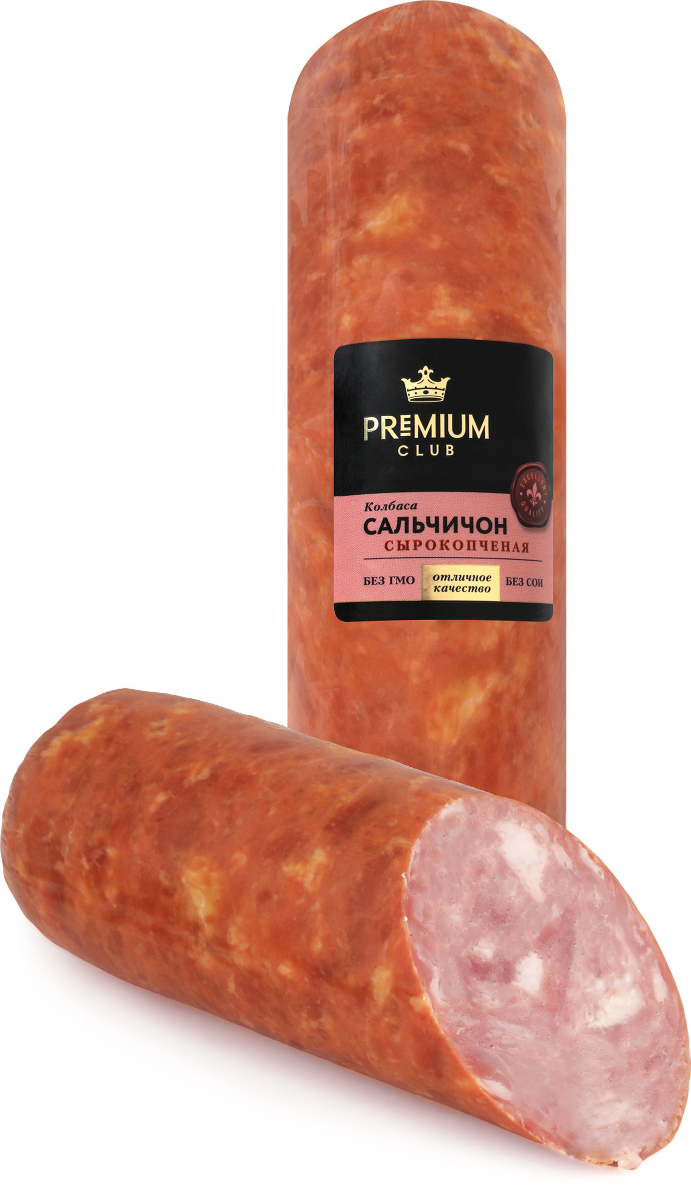 Изображение товара Колбаса PREMIUM CLUB Сальчичон с/к вес до 400 г Натуральный мясной деликатес