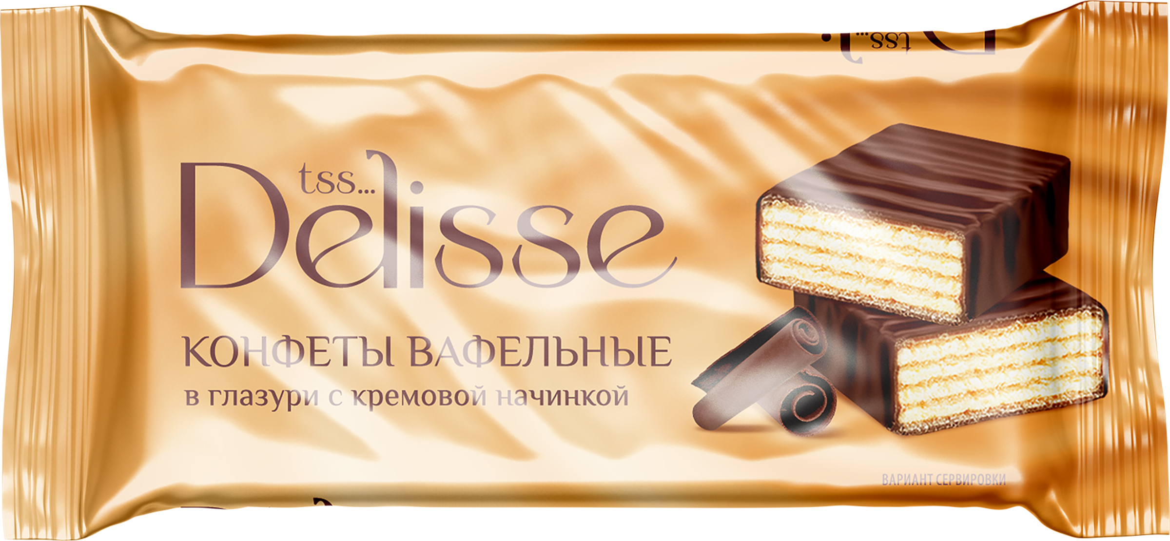 Изображение товара Конфеты вафельные DELISSE глазированные с кремовой начинкой 329.99 рублей