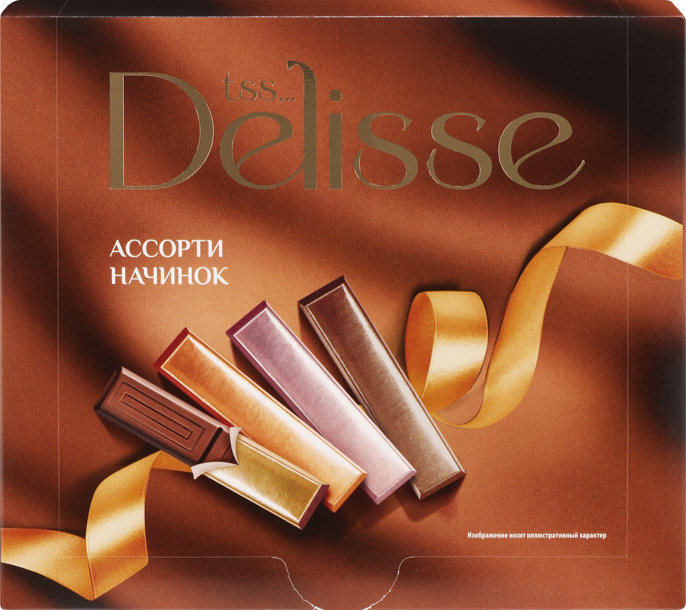 Изображение товара Набор DELISSE кондитерские плитки с начинками 250г вкусный десерт в упаковке