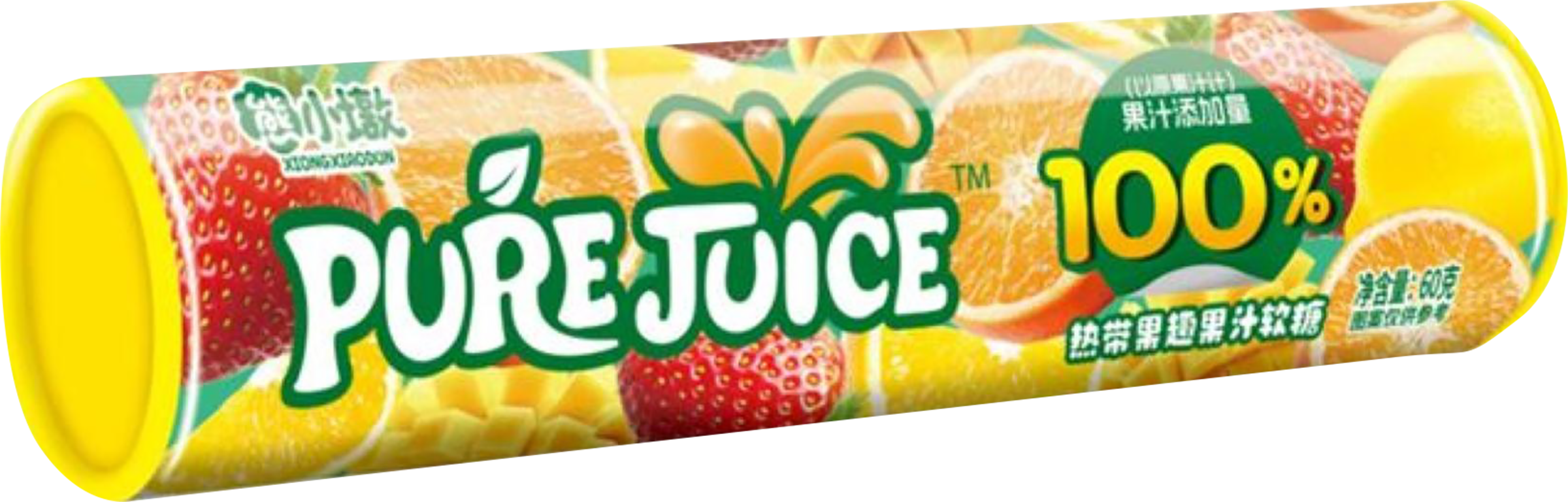 Изображение товара Мармелад жевательный PURE JUICE со вкусом клубники, манго, лимона, апельсина, 60г
