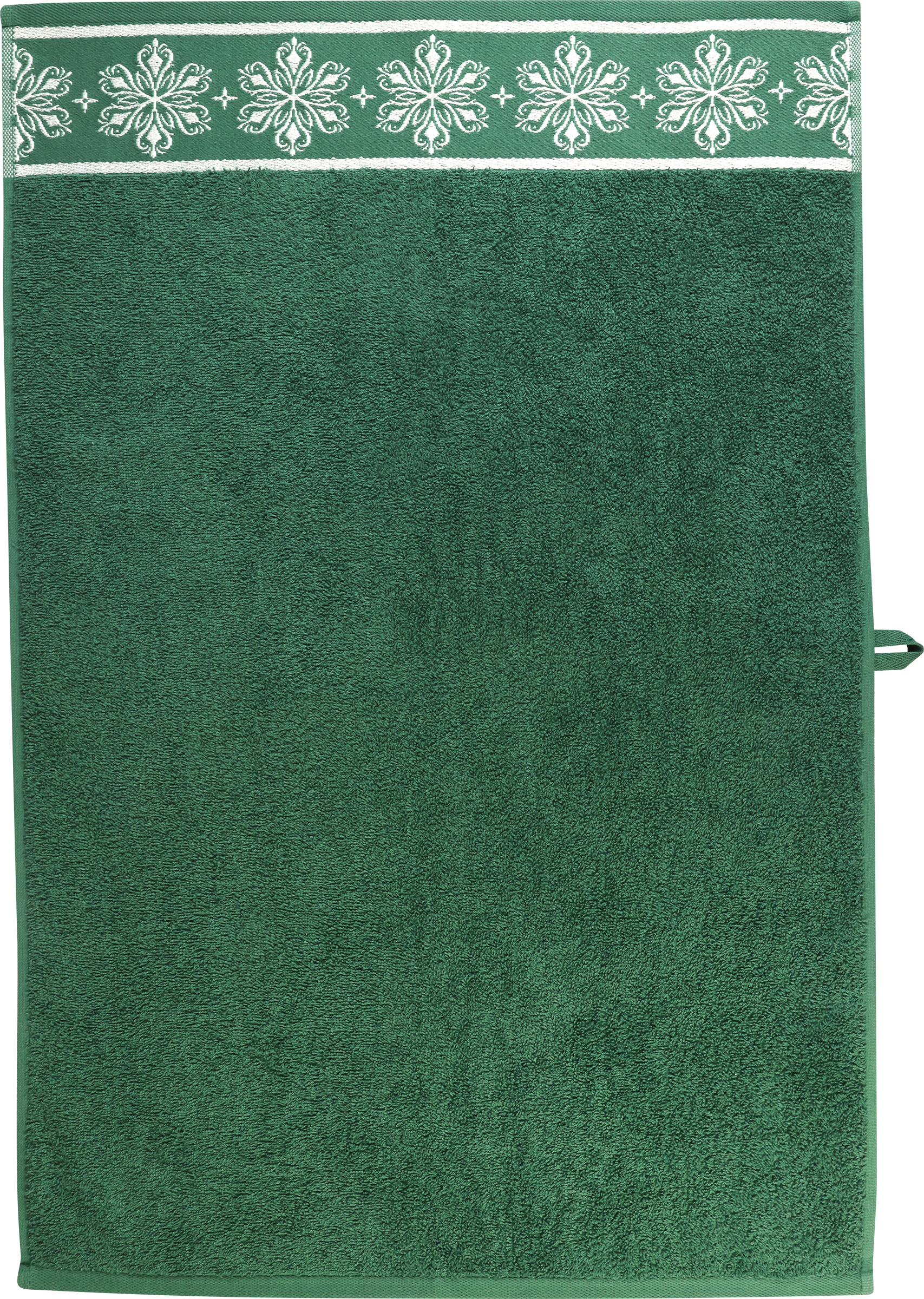 Изображение товара Полотенце махровое HOMECLUB Christmas Traditions 70х120см темно-зеленое