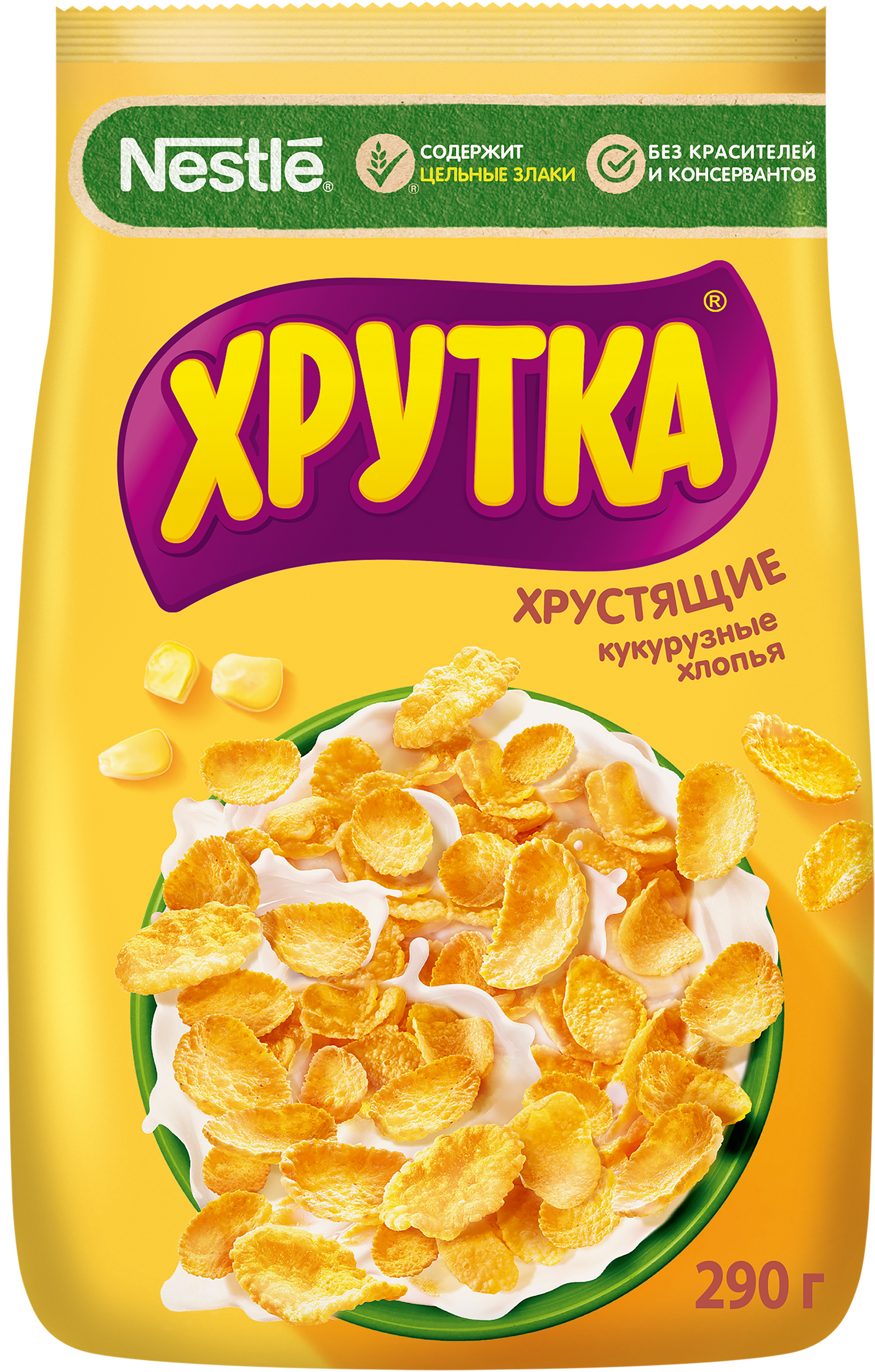 Изображение товара Готовый завтрак ХРУТКА Хлопья кукурузные 290г