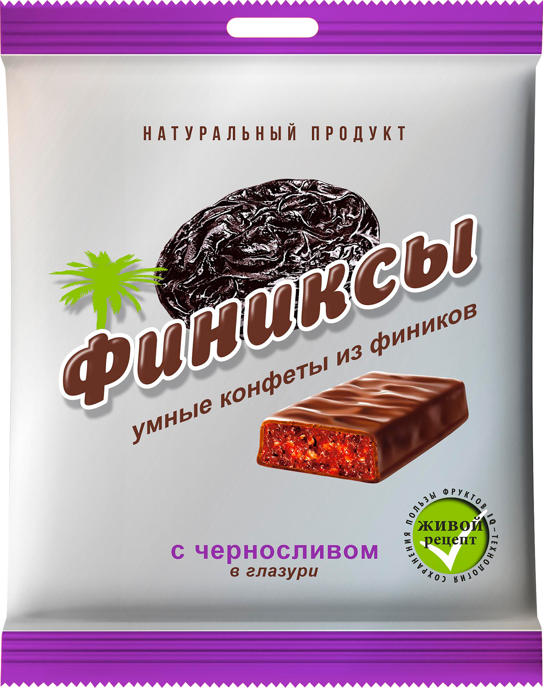 Изображение товара Конфеты ФИНИКСЫ с черносливом в глазури, 90г