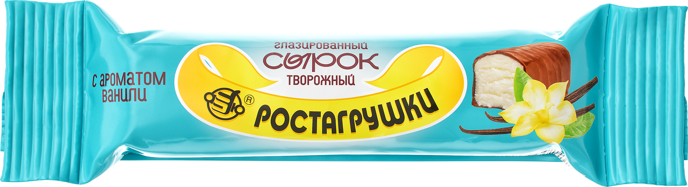 Изображение товара Сырок творожный РОСТАГРУШКИ в молочной глазури ваниль 10% без змж
