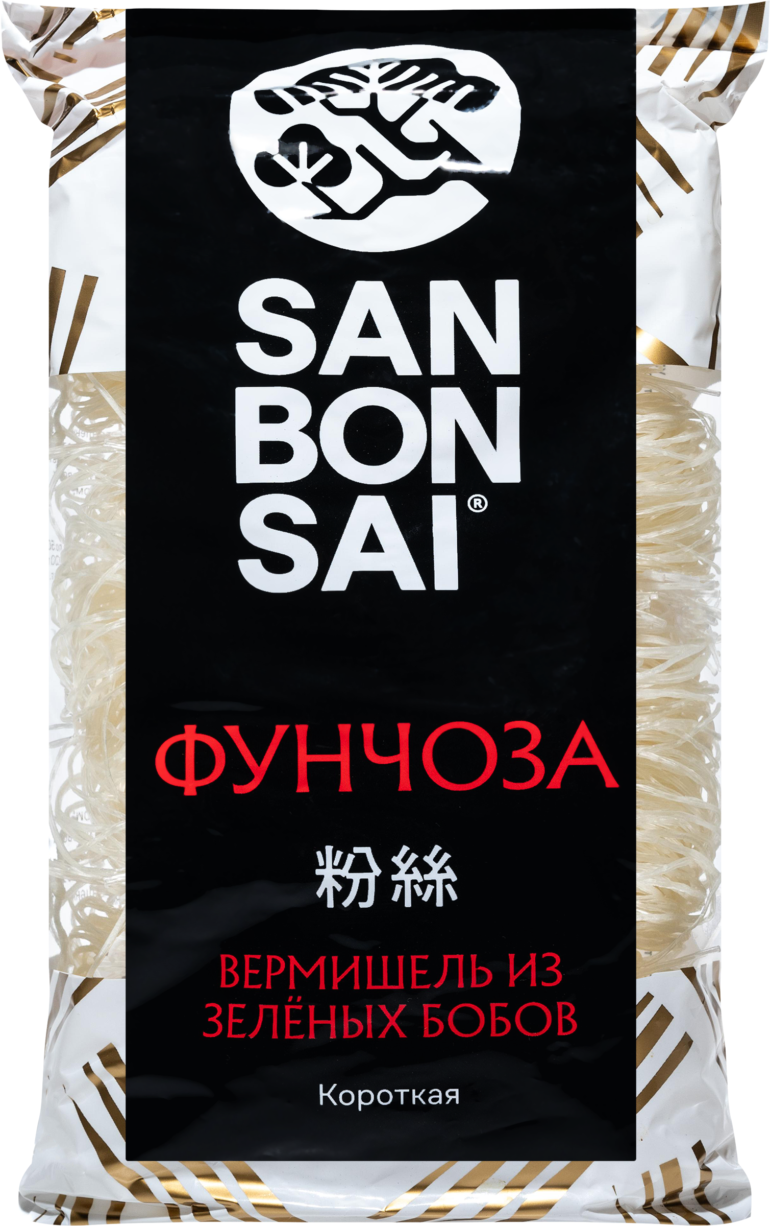 Изображение товара Вермишель из зеленых бобов SANBONSAI Фунчоза, короткая, 200г