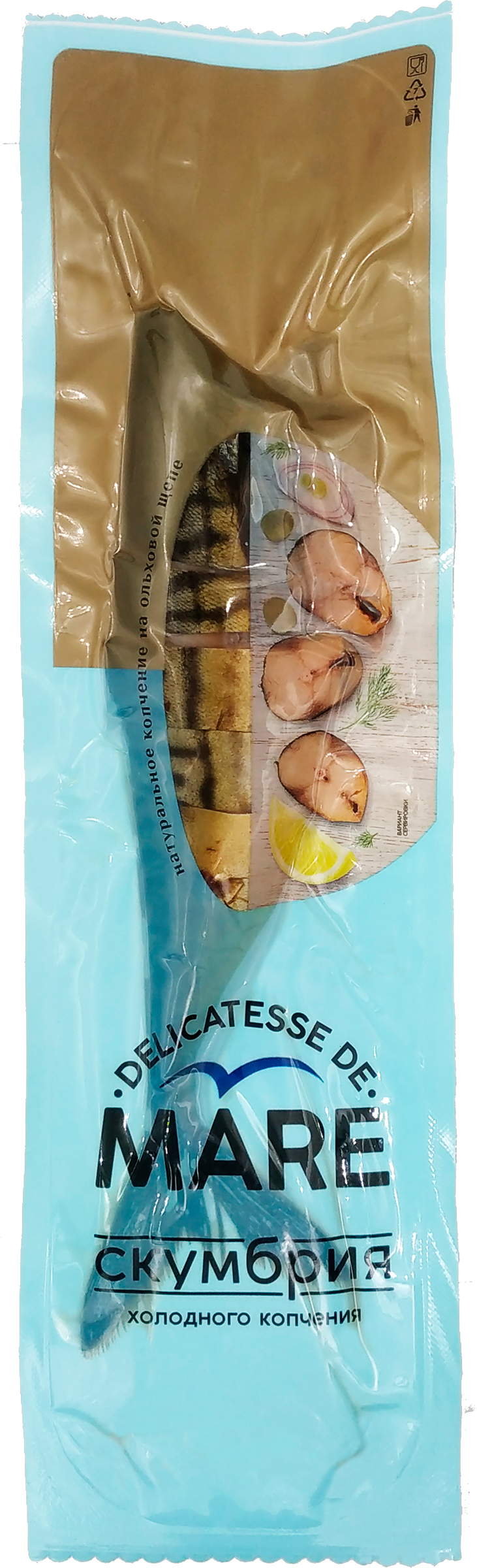 Изображение товара Скумбрия Атлантическая холодного копчения кусочки 230г MARE