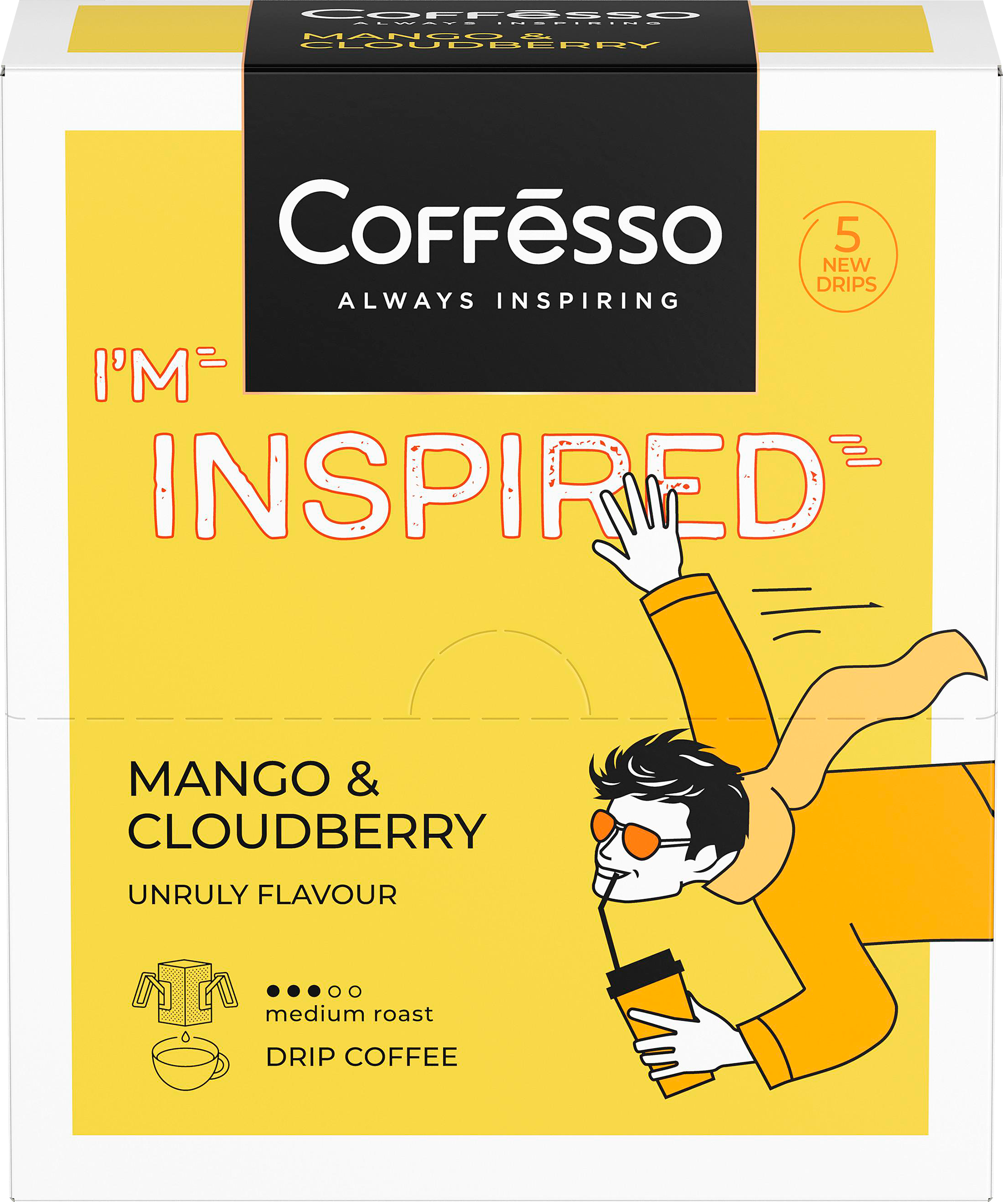 Изображение товара Кофе молотый COFFESSO Inspired с ароматом манго и морошки дрип