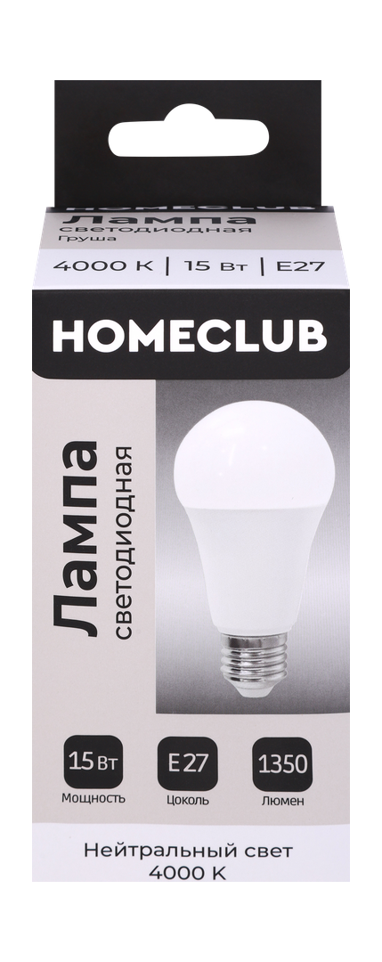 Изображение товара Лампа филаментная HOMECLUB груша 6Вт Е27 теплый свет, Арт. FIL-A55-6Е2727