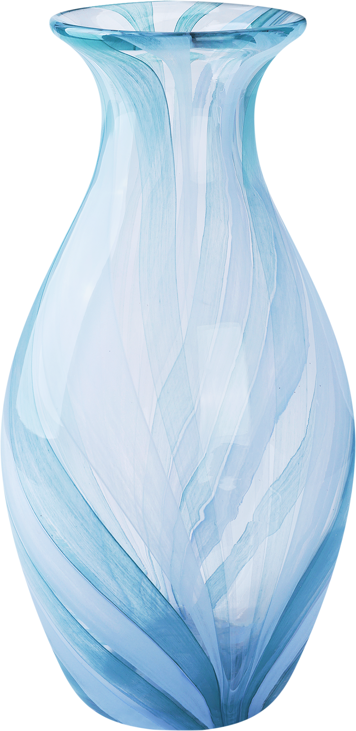 Изображение товара Ваза HOMECLUB Narin стекло 32,5см голубая для декора интерьера