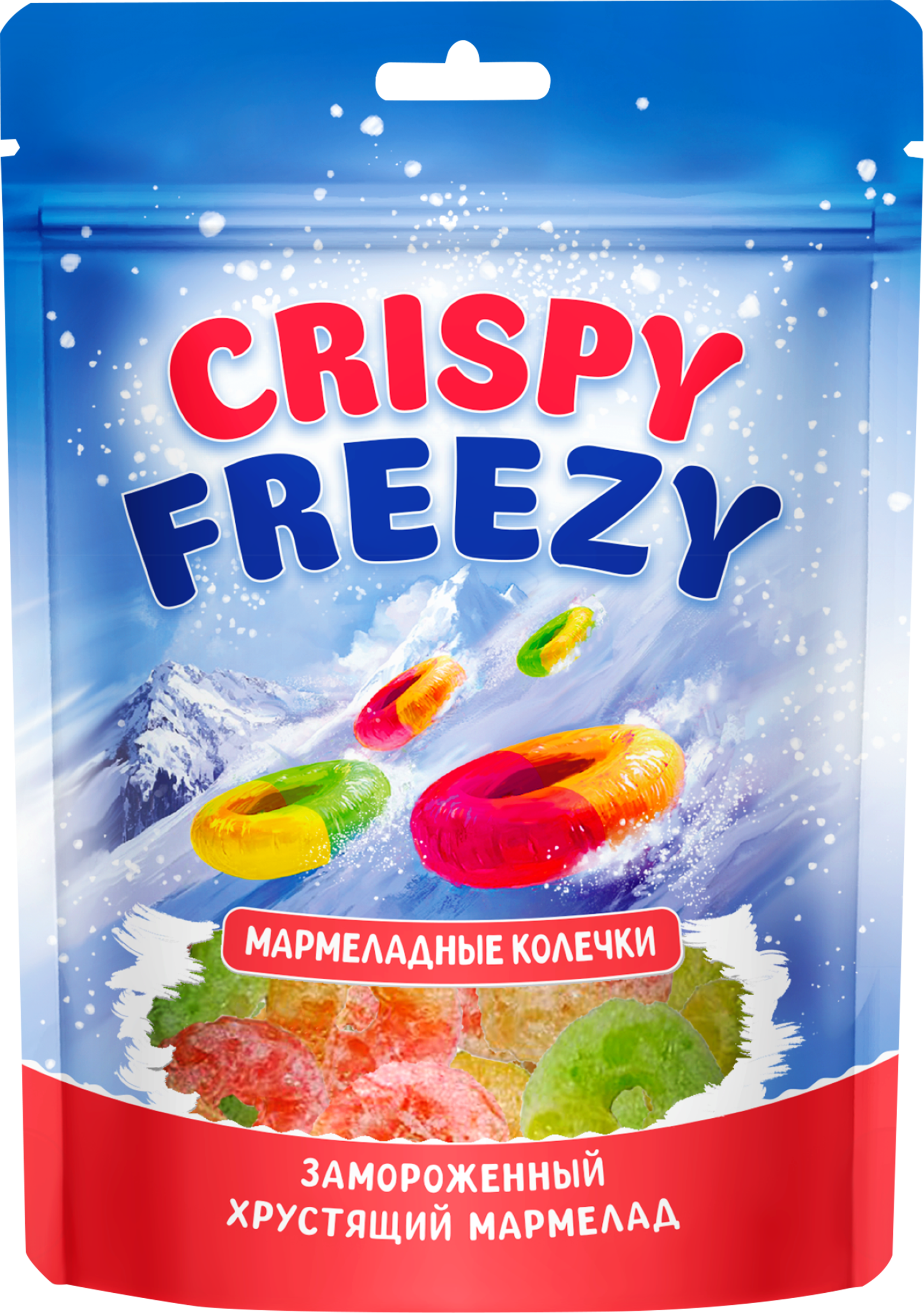 Изображение товара Мармелад жевательный FRESHBOX Crispy Freezy колечки, сублимированный, 45г
