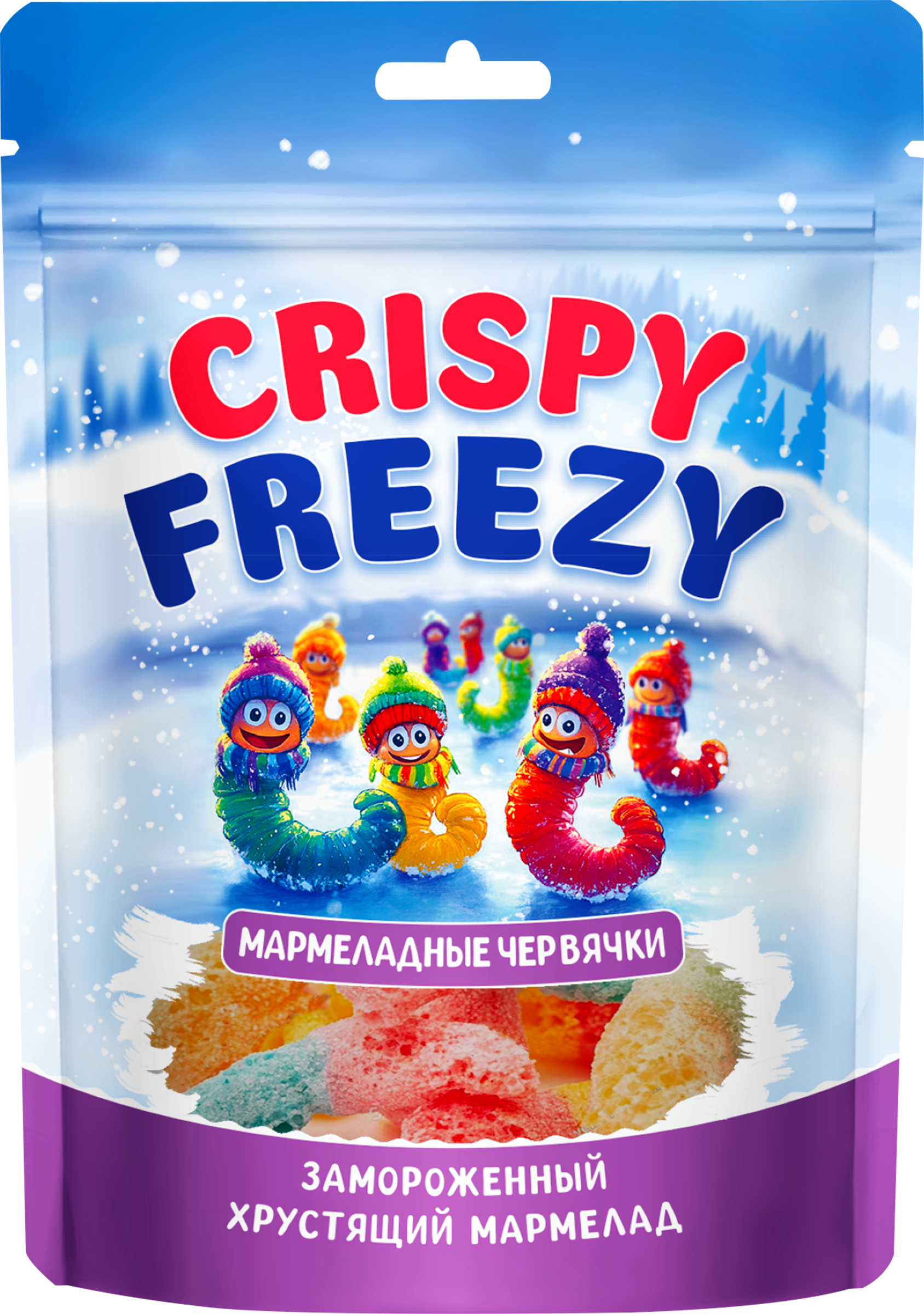 Изображение товара Мармелад жевательный FRESHBOX Crispy Freezy червячки, 45г