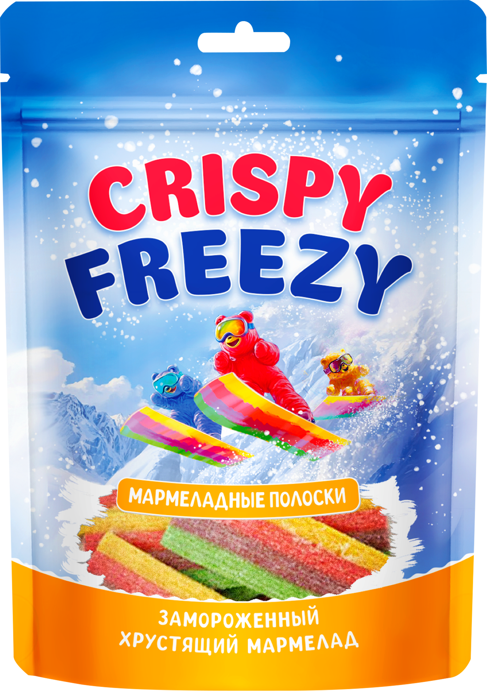 Изображение товара Мармелад жевательный FRESHBOX Crispy Freezy полоски, сублимированный, 85г
