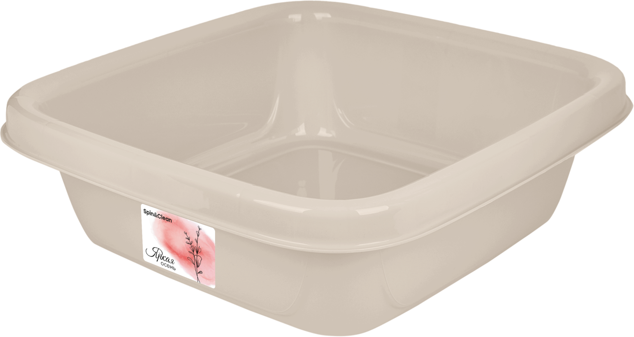 Изображение товара Квадратный пластиковый таз SPIN&CLEAN Step 10л для хозяйственных нужд