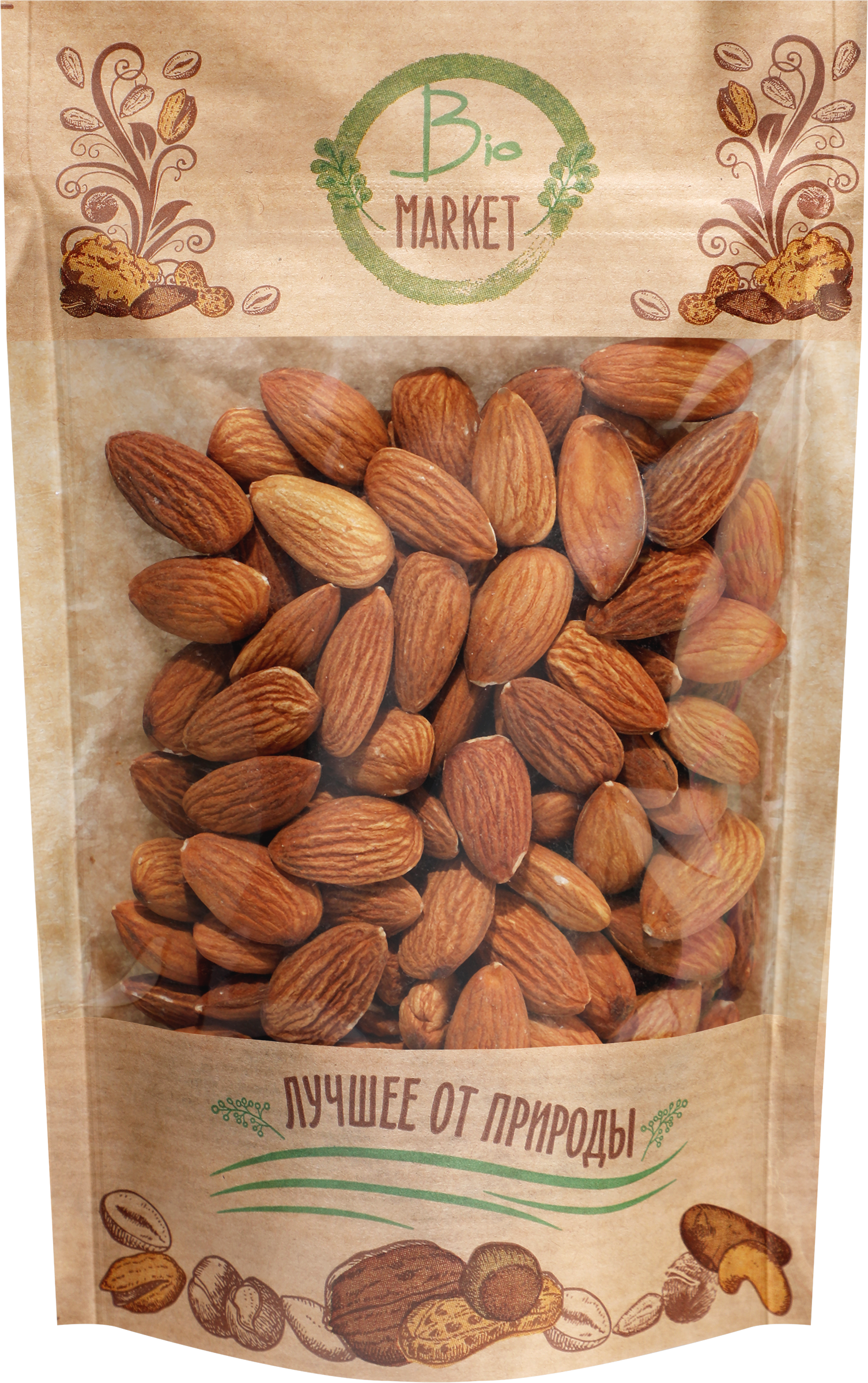 Изображение товара Миндаль BIO МАРКЕТ натуральный 150г орехи для перекуса и десертов