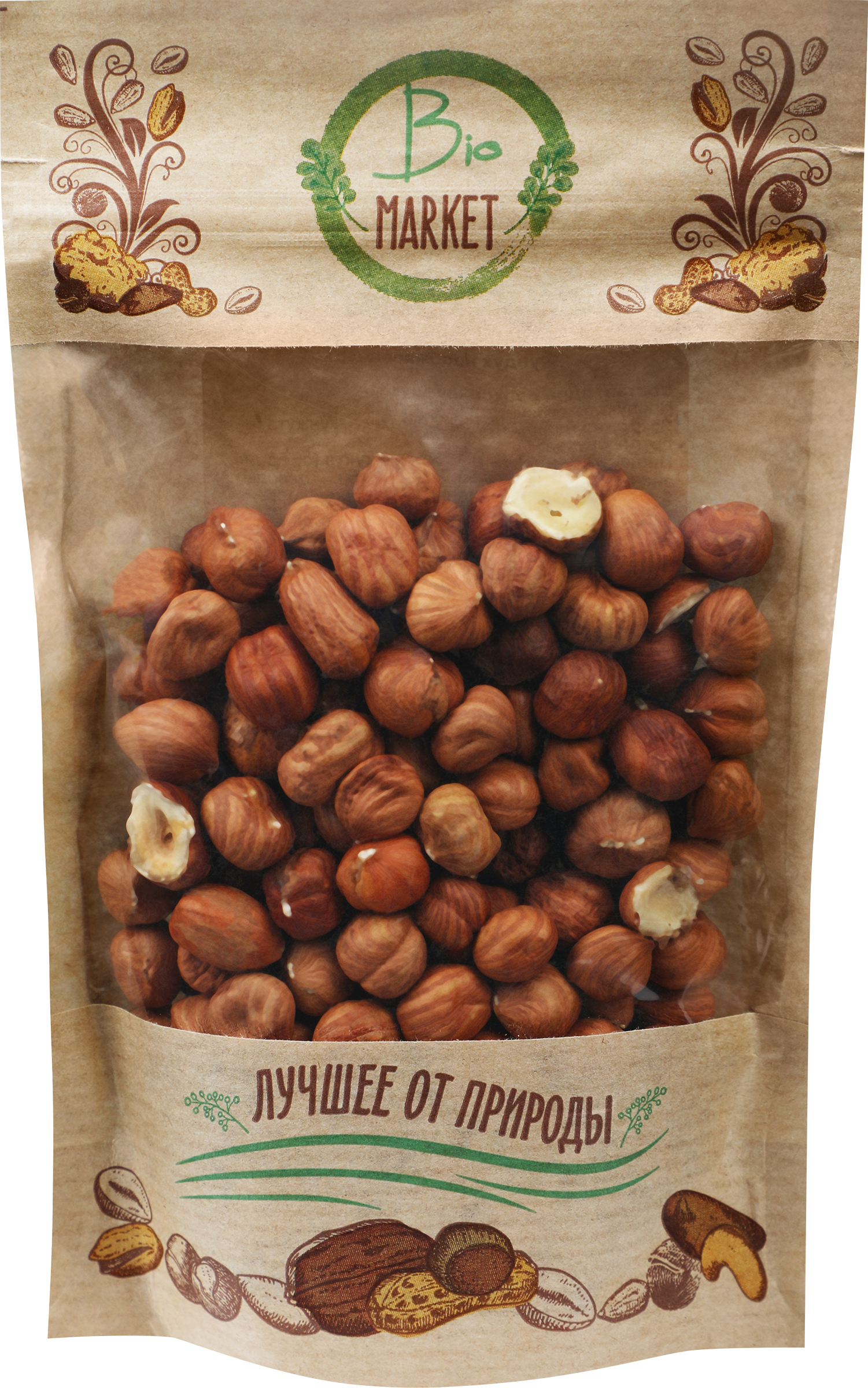 Изображение товара Фундук BIO МАРКЕТ натуральный 150г орехи для перекуса и десертов