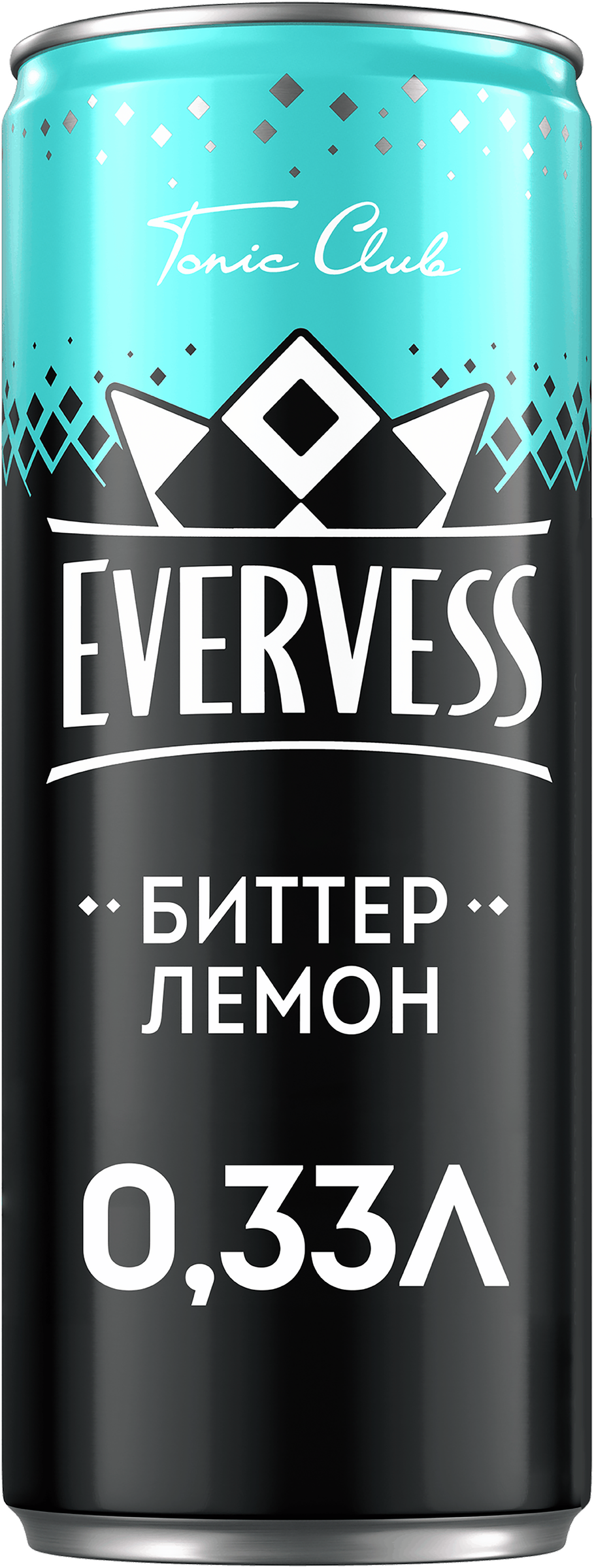 Изображение товара Напиток EVERVESS Тоник Биттер Лемон сильногазированный 0.33л, цитрусовый вкус