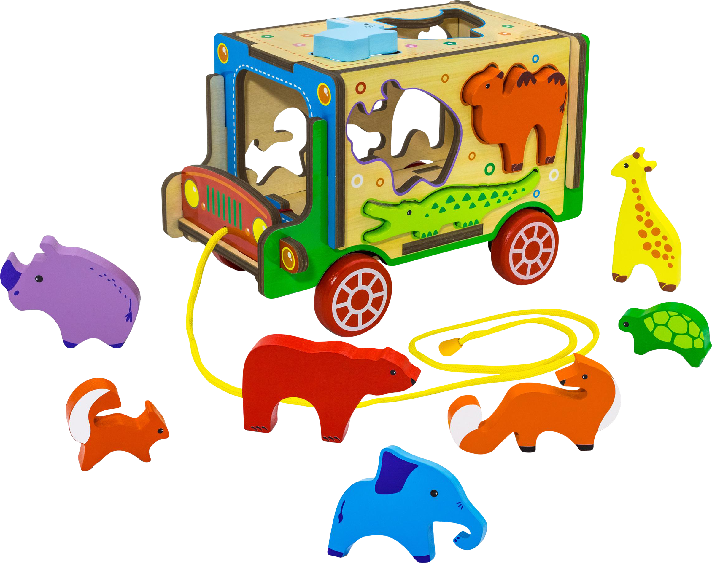 Изображение товара Каталка-конструктор ALATOYS Животные 24,5х13,5х13,5см для развития ребенка