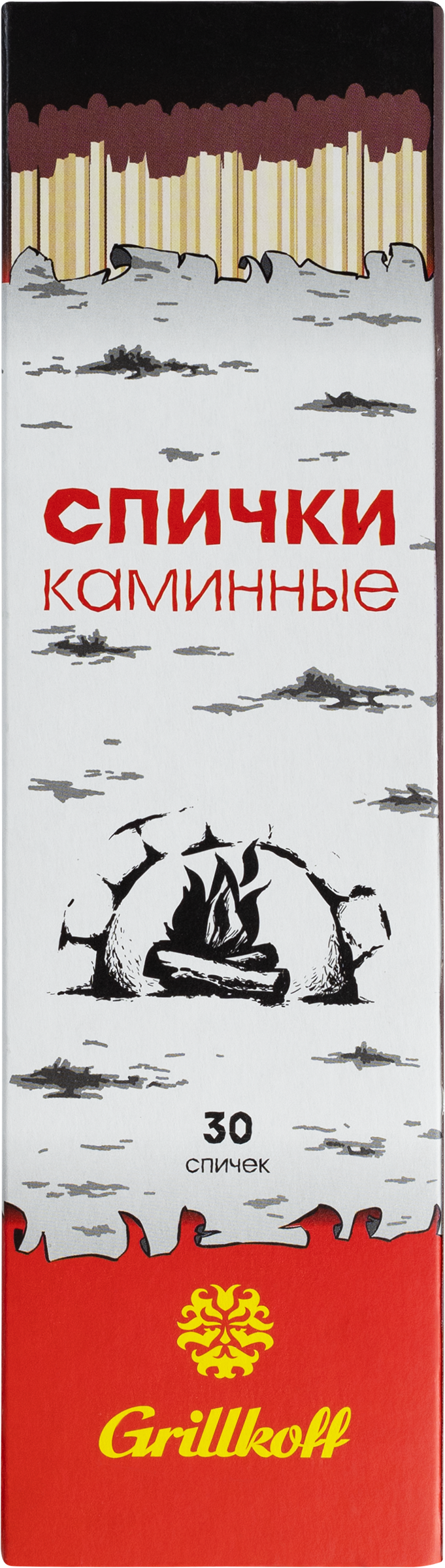 Изображение товара Спички GRILLKOFF Каминные 21см, 30шт
