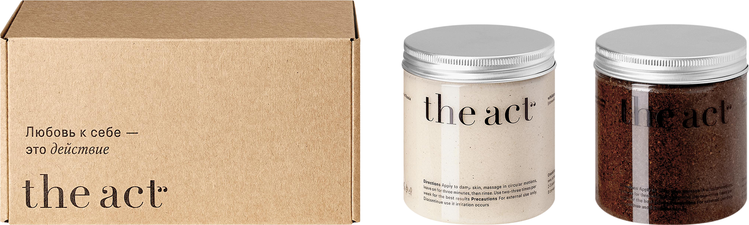 Изображение товара Набор скрабов THE ACT кокос и шоколад для ухода за кожей тела натуральный 749244
