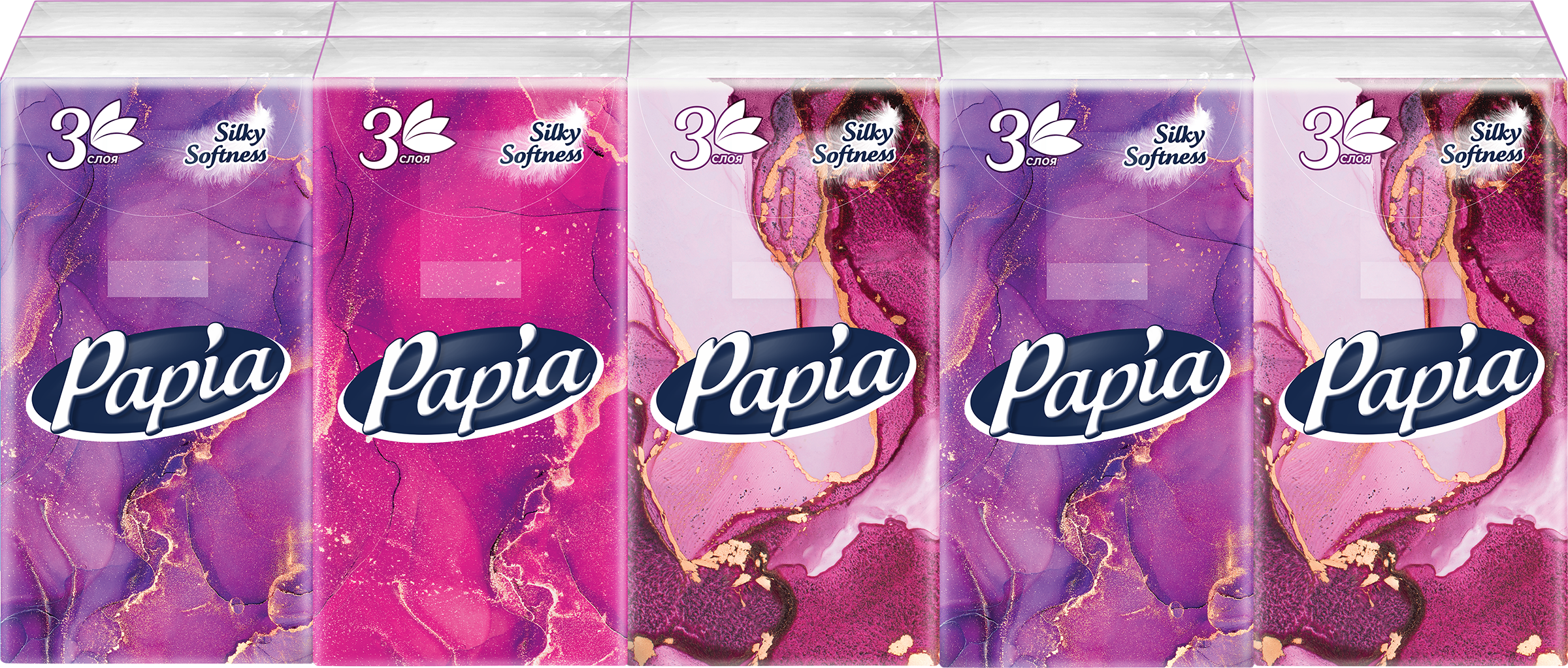 Изображение товара Платочки носовые PAPIA 3-слоя, 10шт - мягкие и качественные средства гигиены