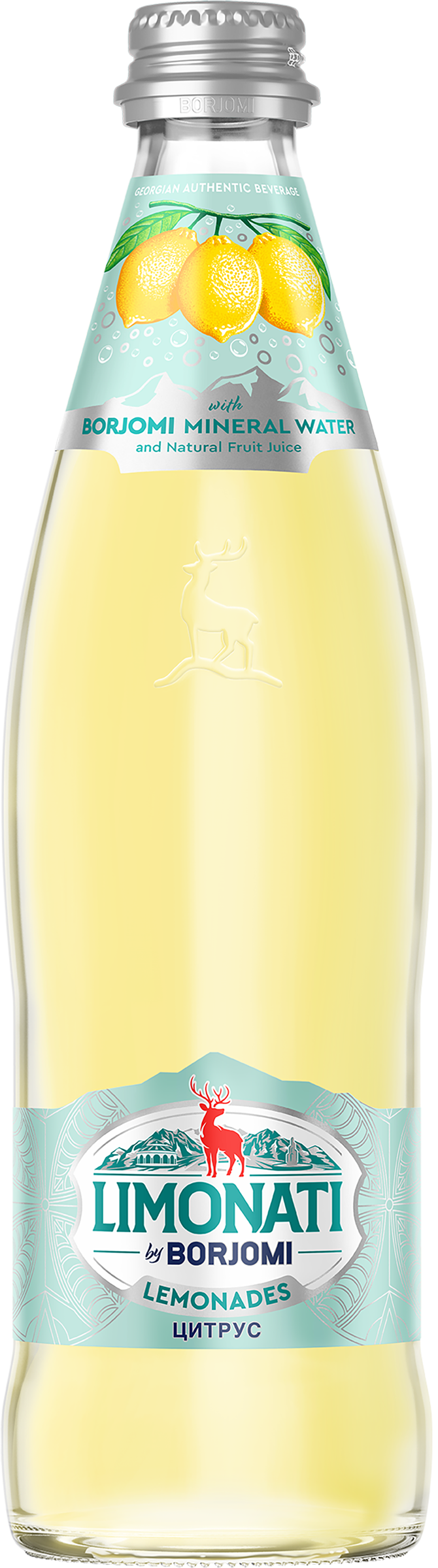 Изображение товара Напиток BORJOMI Лимонад Цитрус газированный 0.5л