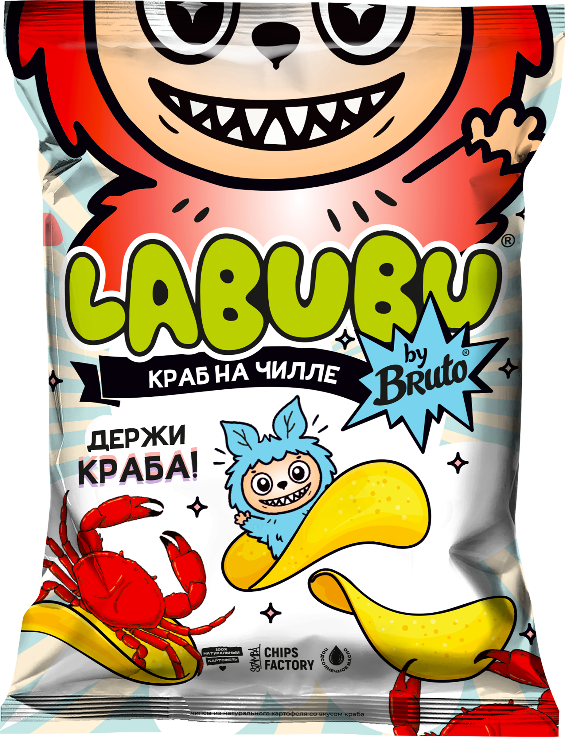 Изображение товара Чипсы картофельные BRUTO Labubu Краб на чилле, 75г
