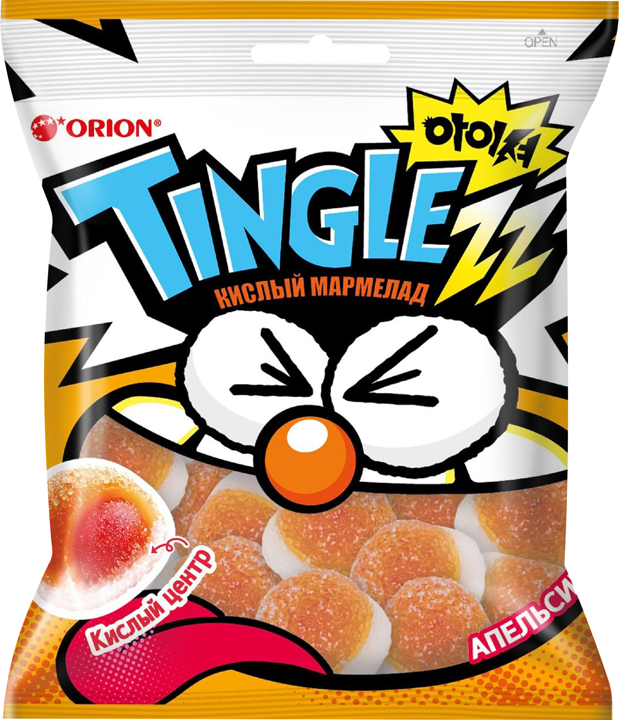 Изображение товара Мармелад жевательный ORION Tingle со вкусом апельсина, 75г