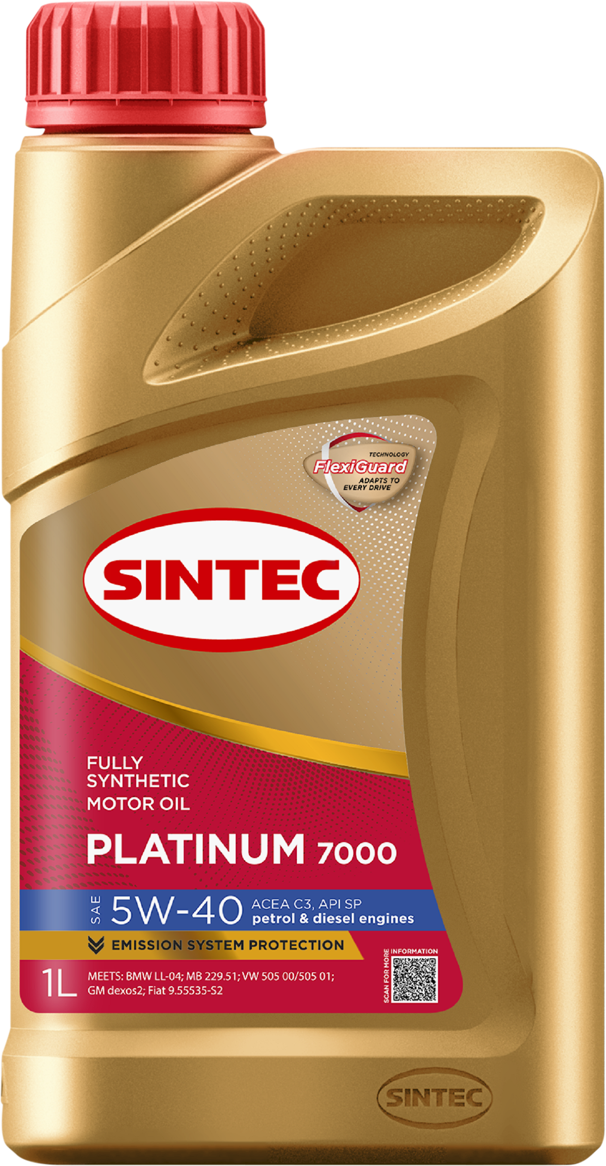 Изображение товара Масло моторное SINTEC Platinum 7000 5W-40 C3 SP, 1л