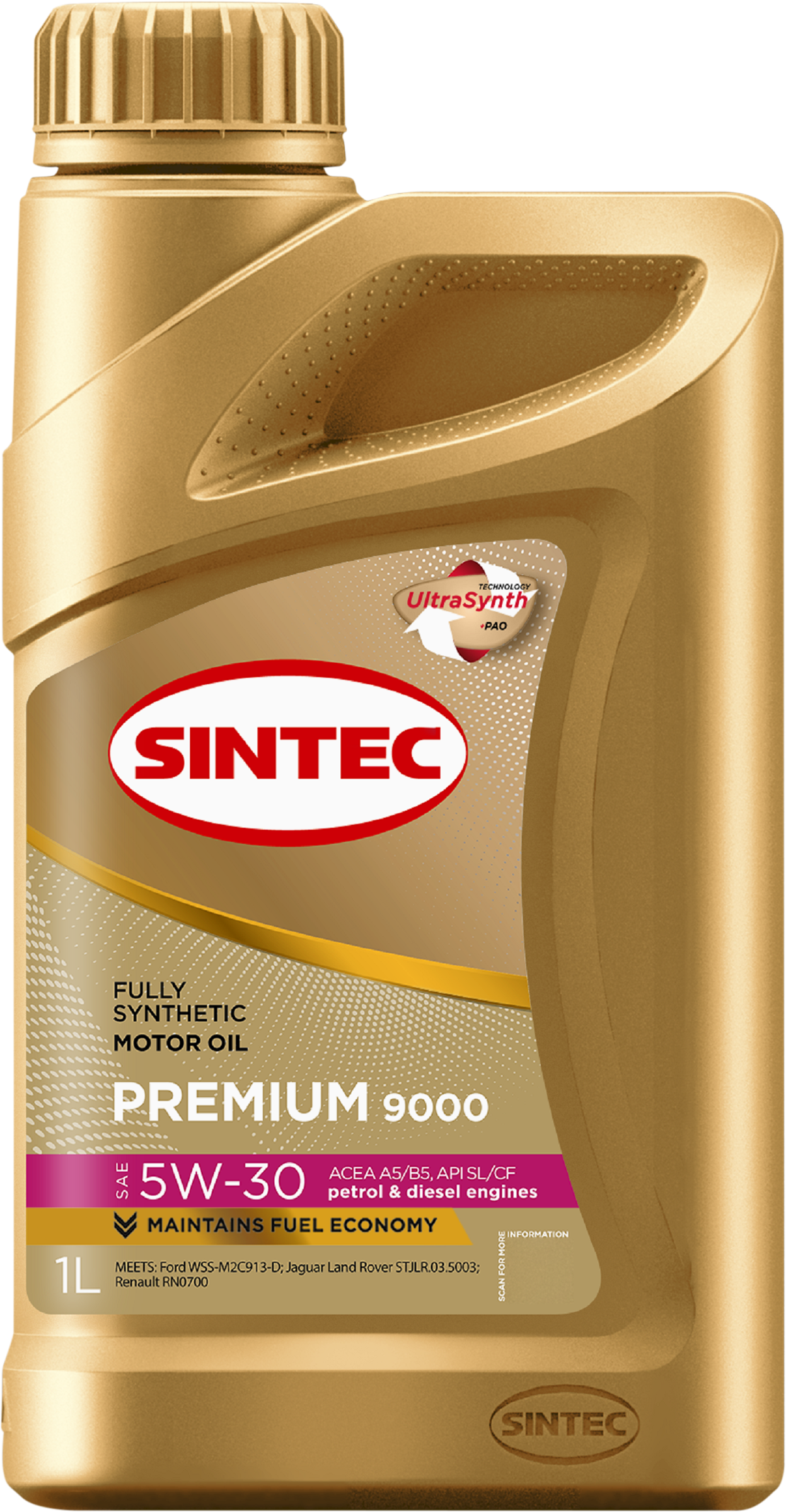 Изображение товара Масло моторное SINTEC Premium 9000 5W-30 A5/B5 SL/CF, 1л