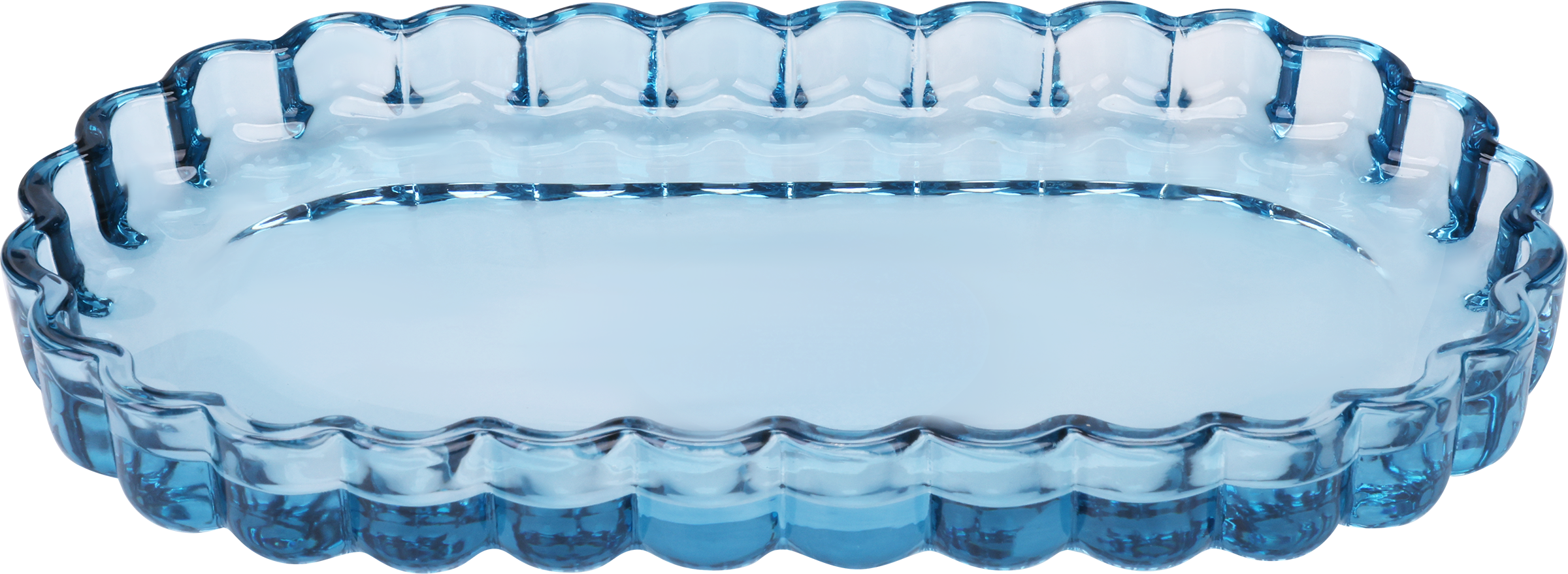 Изображение товара Стеклянный поднос HOMECLUB Azure 20,8х11,3х2,5 см голубой