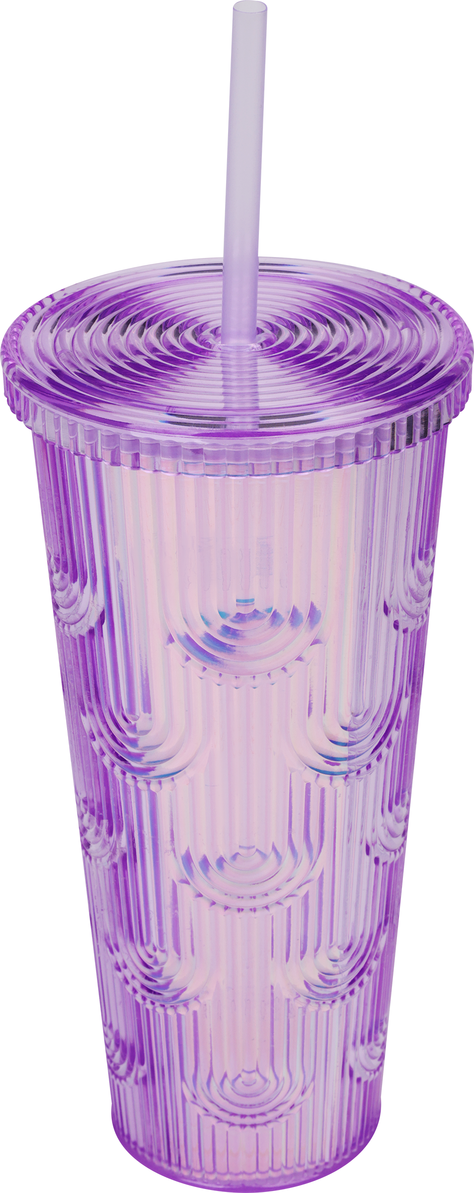 Изображение товара Стакан HOMECLUB Сияние весны с трубочкой 710мл голубой пластиковый