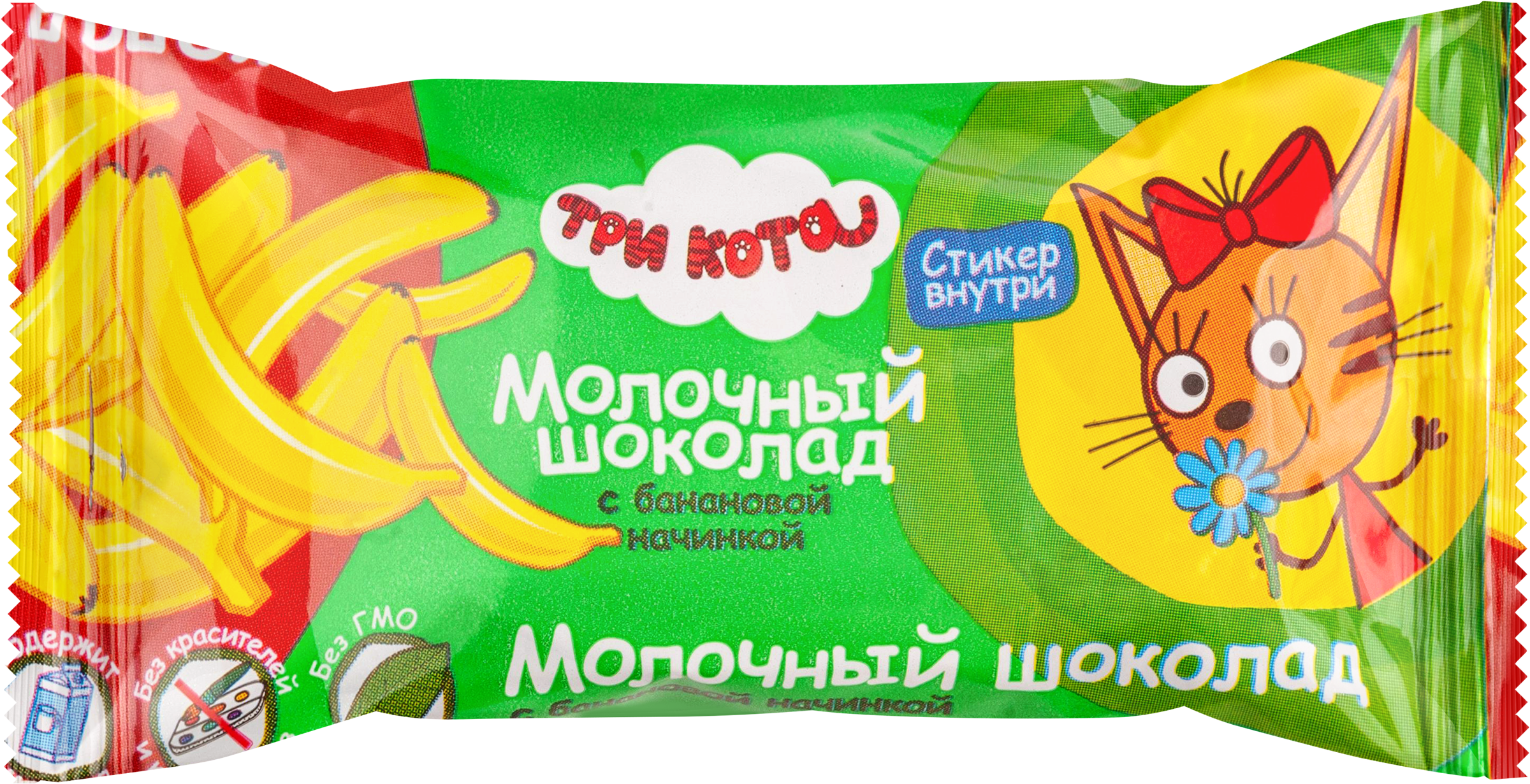 Изображение товара Батончик шоколадный ТРИ КОТА со вкусом банана, 18г