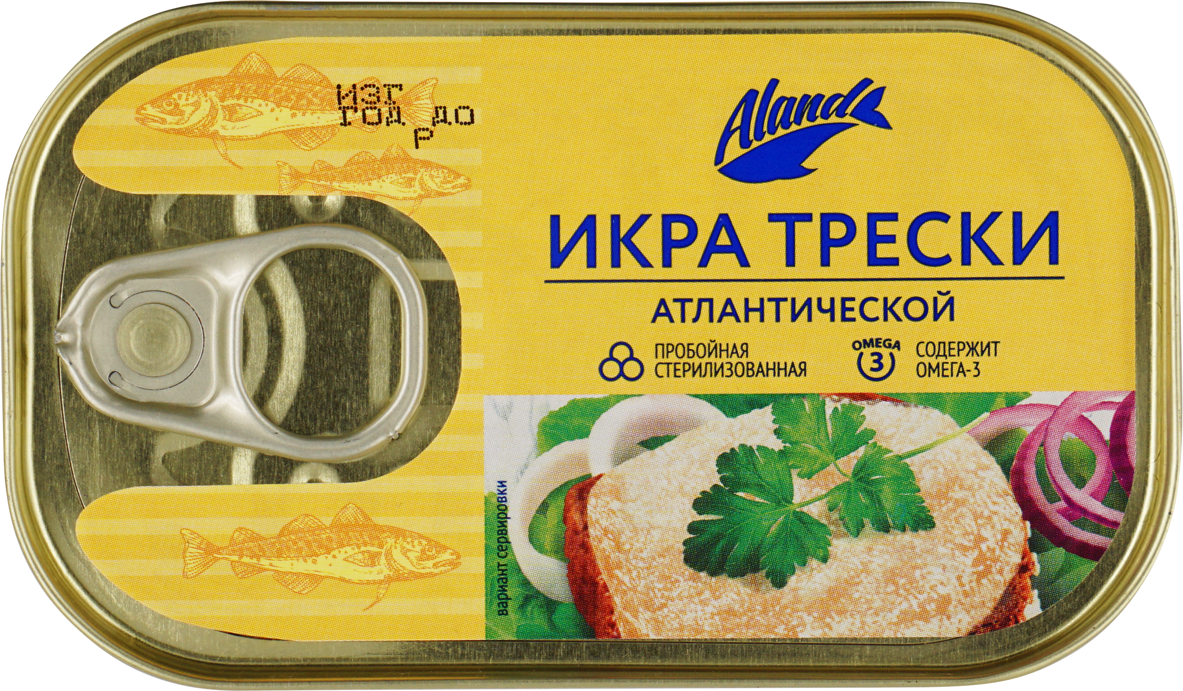 Изображение товара Икра трески Атлантической ALAND пробойная, 120г