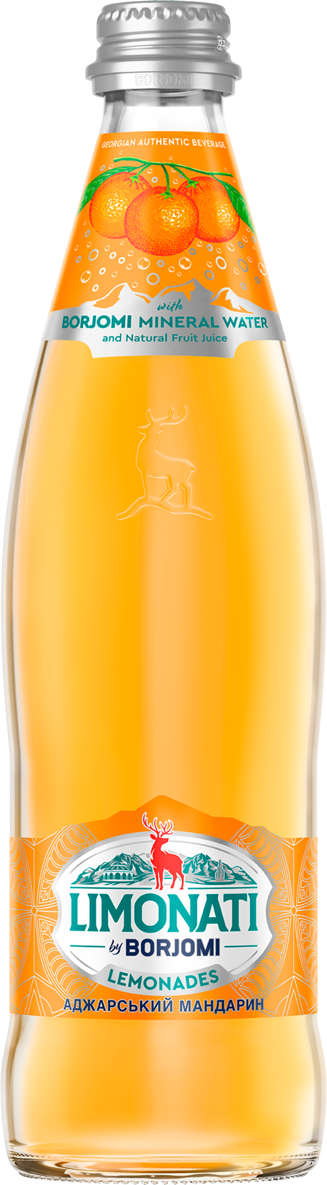 Изображение товара Напиток BORJOMI Лимонад Аджарский мандарин 0.5л газированный