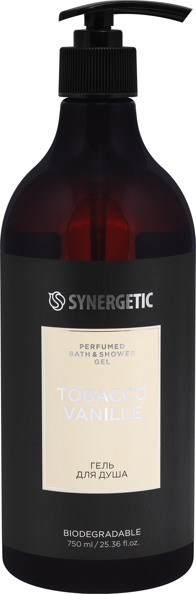 Изображение товара Гель для душа SYNERGETIC Tobacco-vanille Табак-ваниль, 750мл