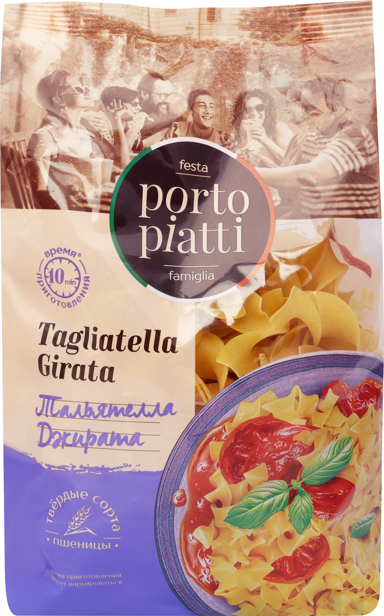 Изображение товара Макароны PORTO PIATTI Тальятелла Джирата, группа А высший сорт, 400г