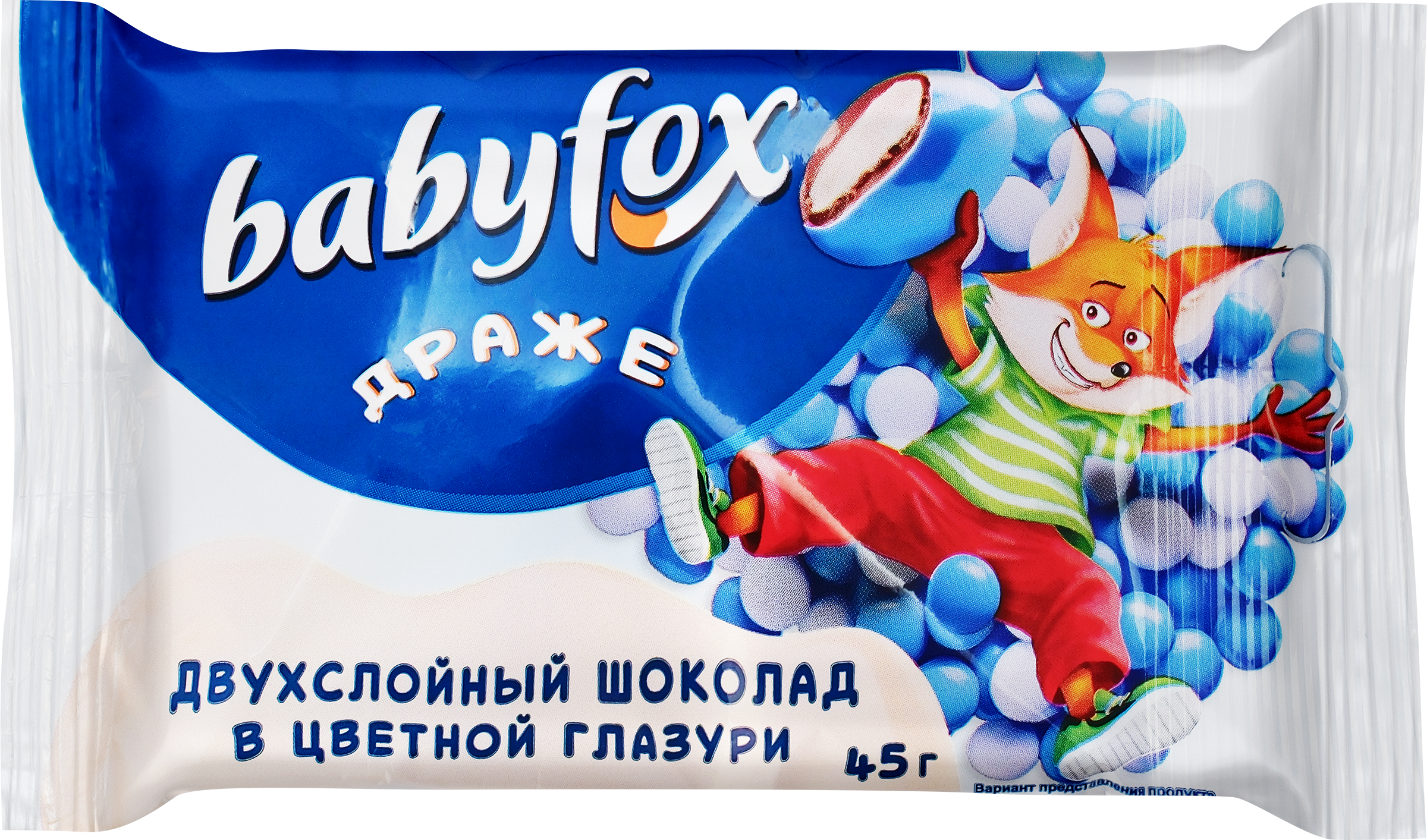 Изображение товара Драже BABYFOX двухслойный шоколад в цветной оболочке, 45г