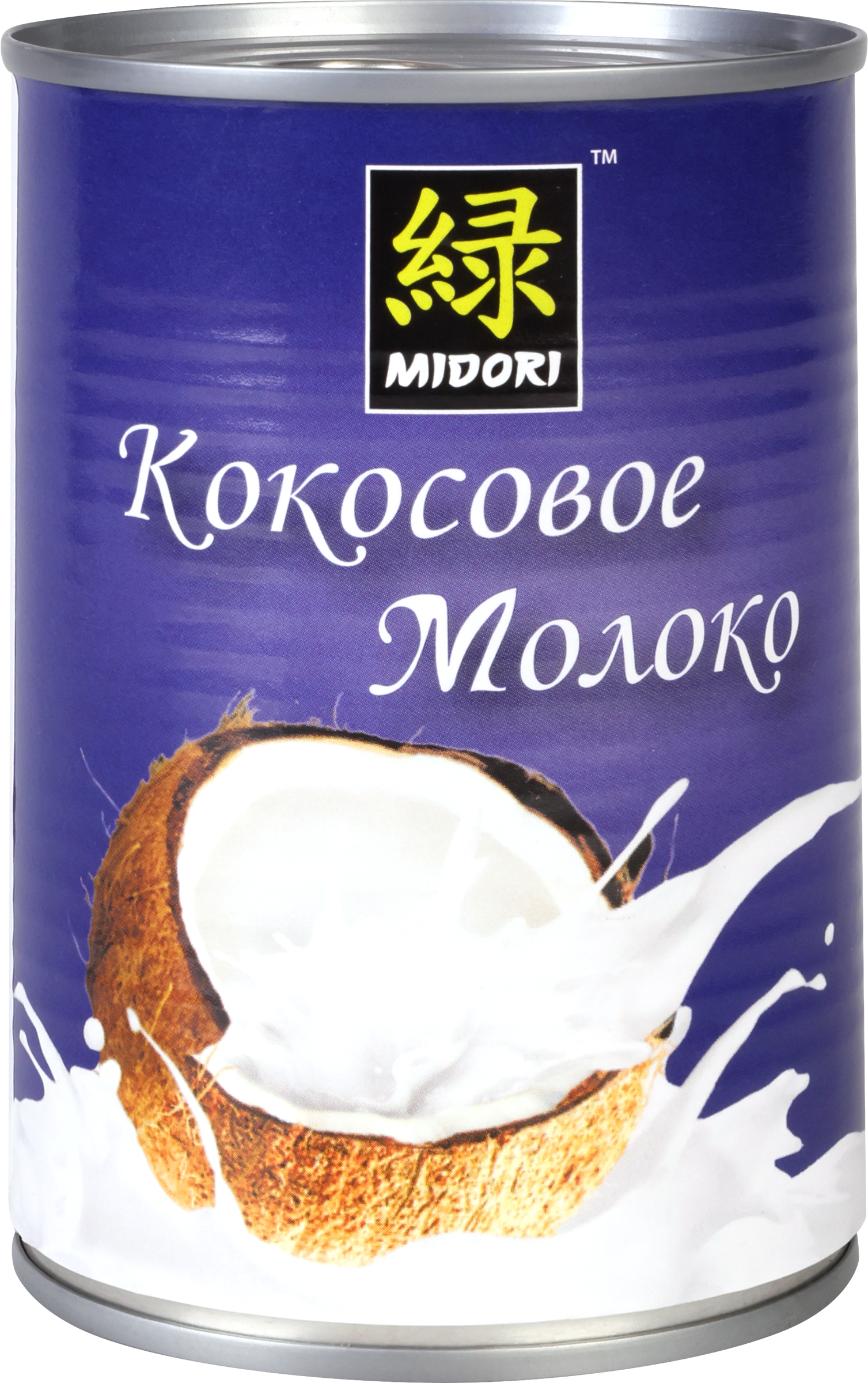 Изображение товара Кокосовое молоко MIDORI 18% 400г натуральный растительный продукт