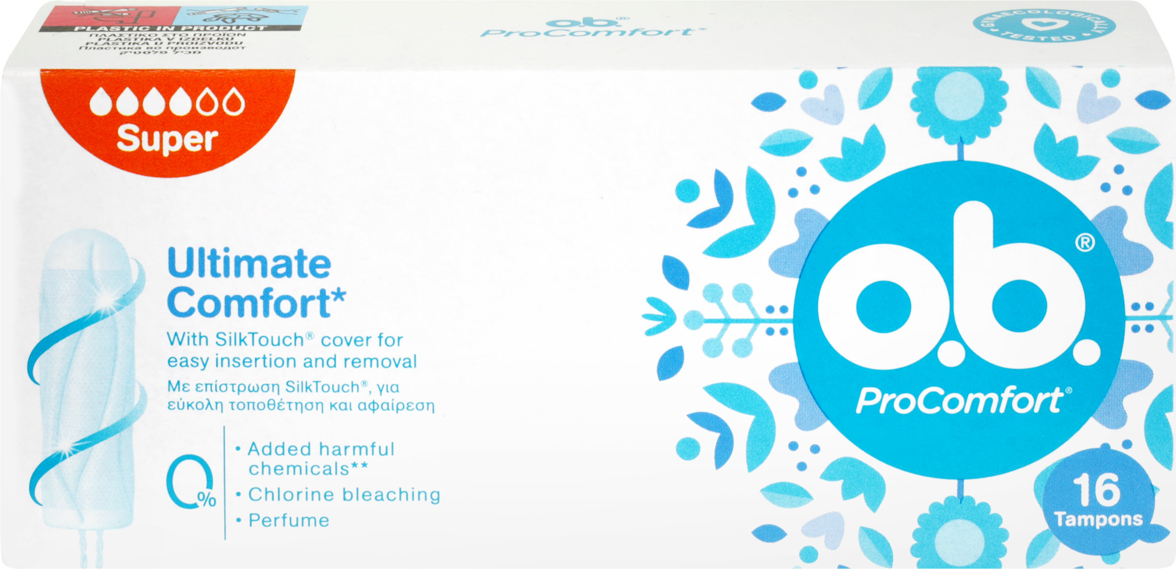 Изображение товара Тампоны O.B. ProComfort Super 16 шт для надежной женской гигиены