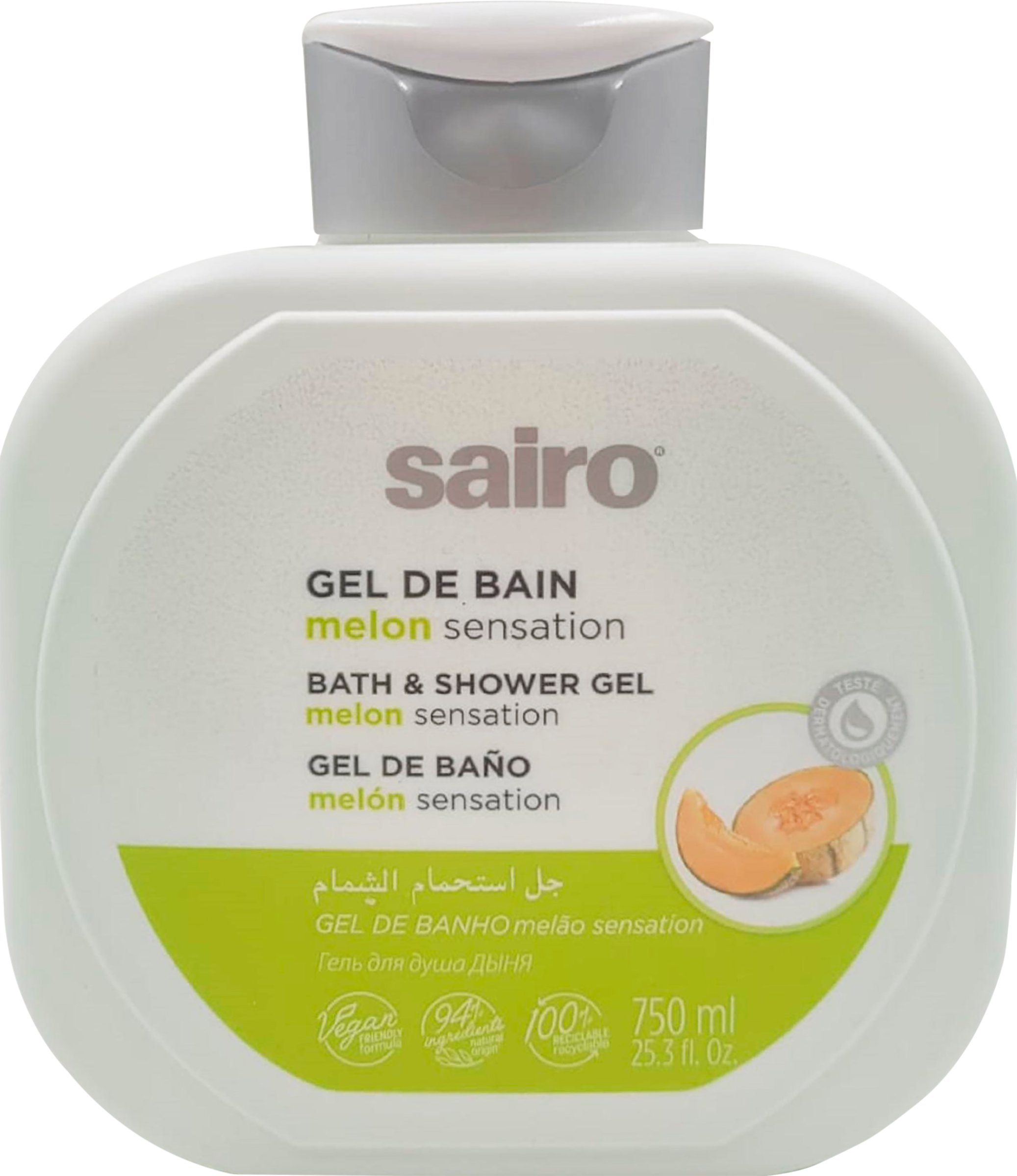 Изображение товара Гель для душа SAIRO Дыня 750 мл мягкое очищение и аромат свежести