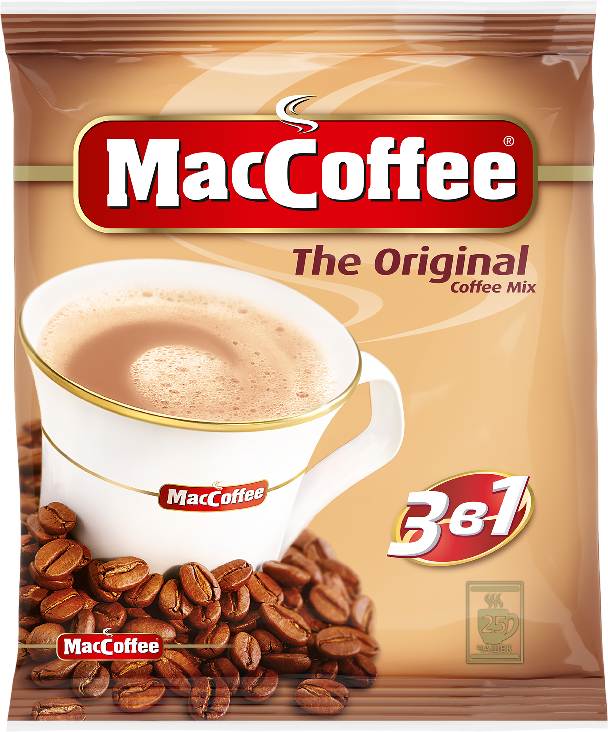 Изображение товара Напиток кофейный растворимый MACCOFFEE Original 3в1, 25пак