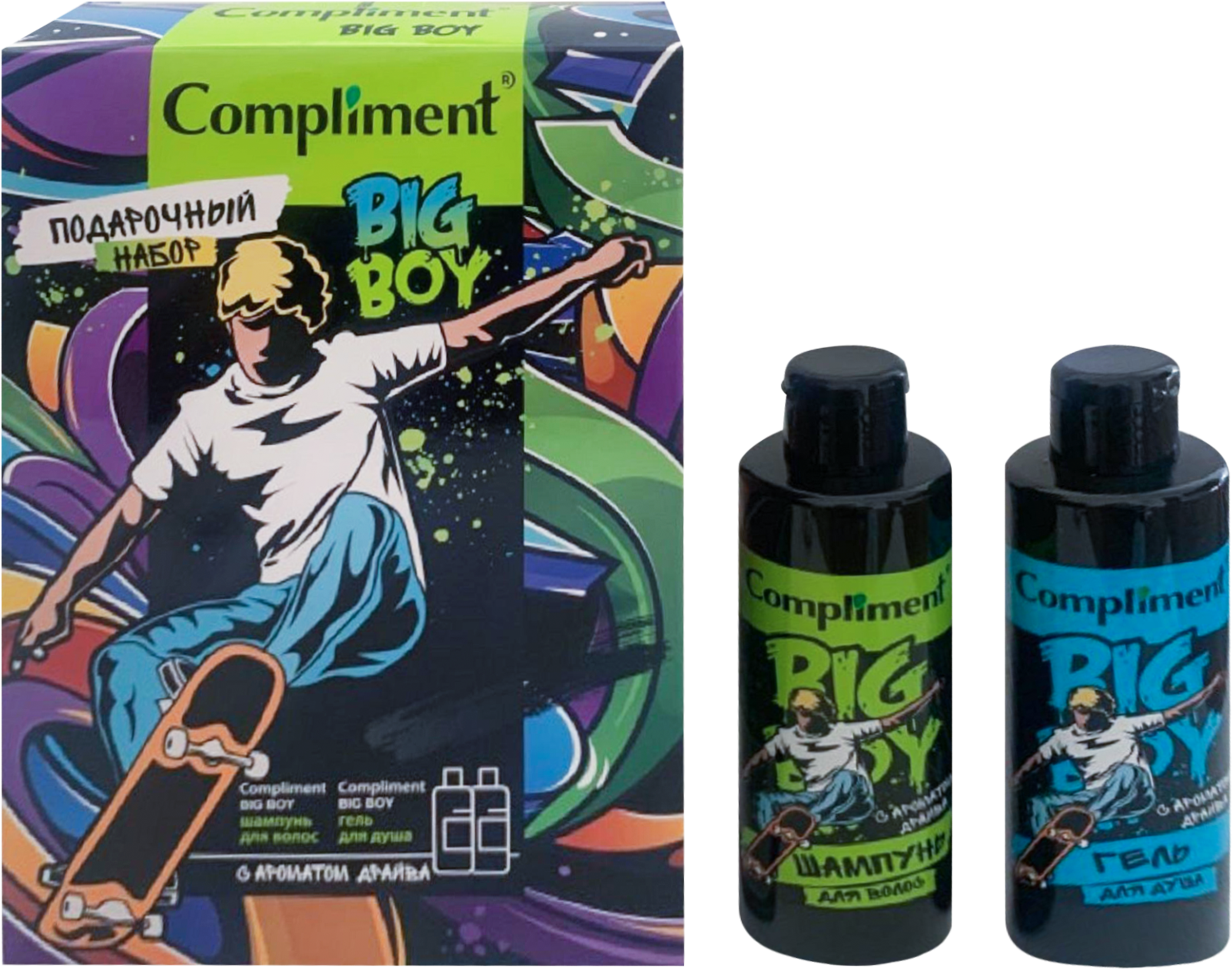 Изображение товара Набор косметический COMPLIMENT Big boy шампунь и гель для душа, 200мл каждый, для детей 3+