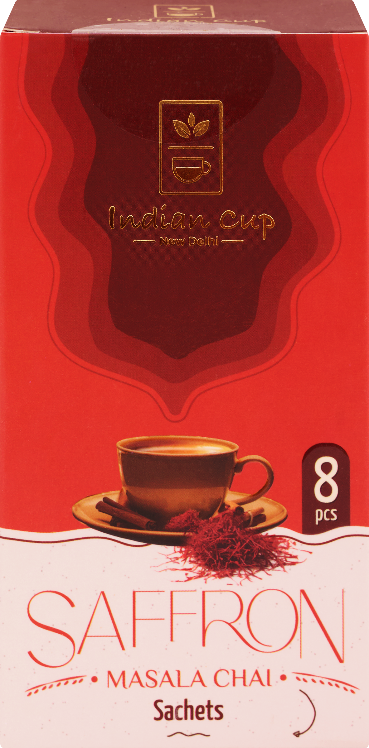 Изображение товара Растворимый чай Шафран Масала INDIAN CUP 8 пакетов для бодрого утра