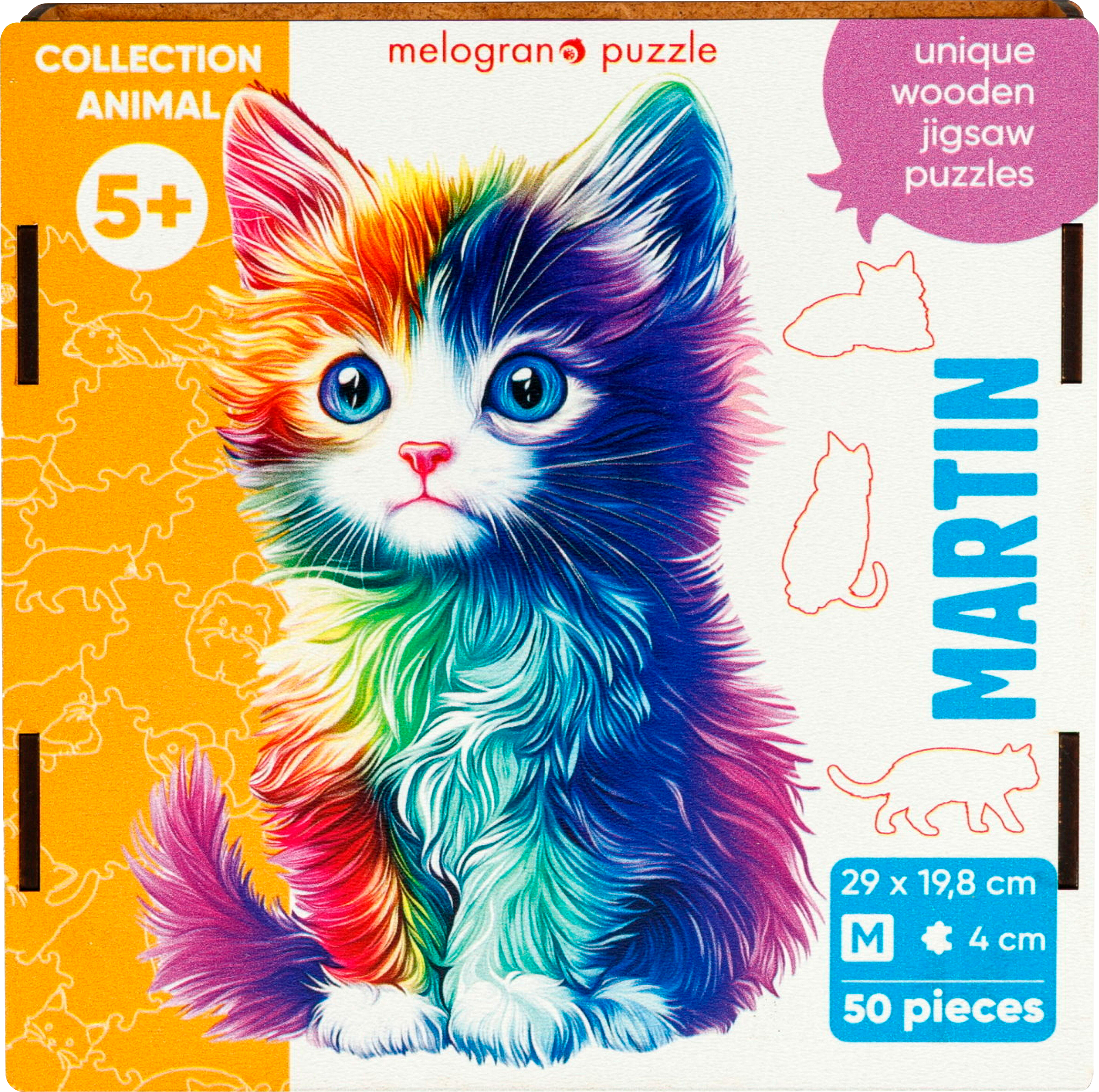 Изображение товара Деревянный пазл для детей MELOGRANO PUZZLE логическая головоломка развивающая игра