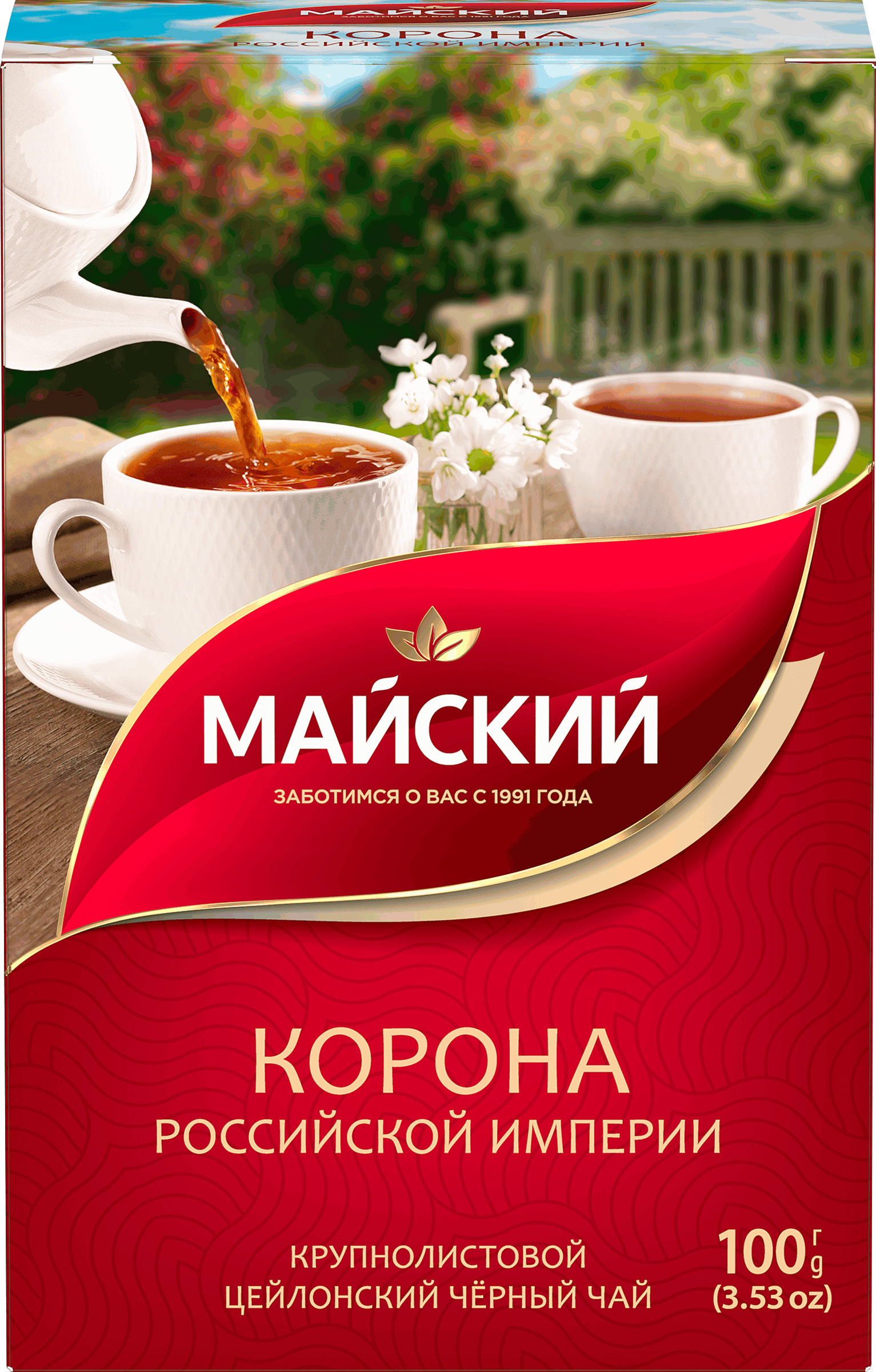 Изображение товара Чай черный МАЙСКИЙ Корона Российской Империи Цейлонский байховый листовой, 100г