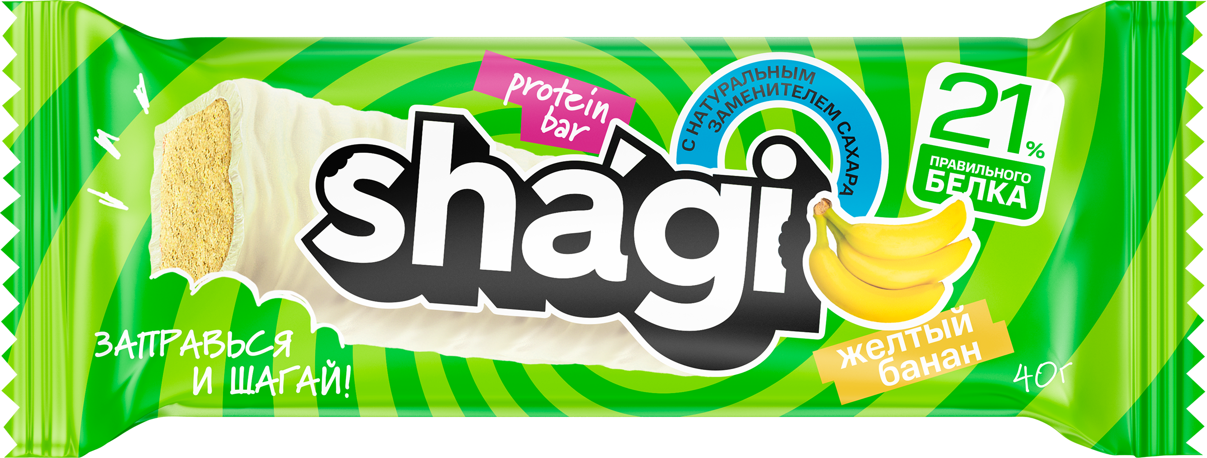 Изображение товара Батончик протеиновый SHAGI со вкусом банана, 40г