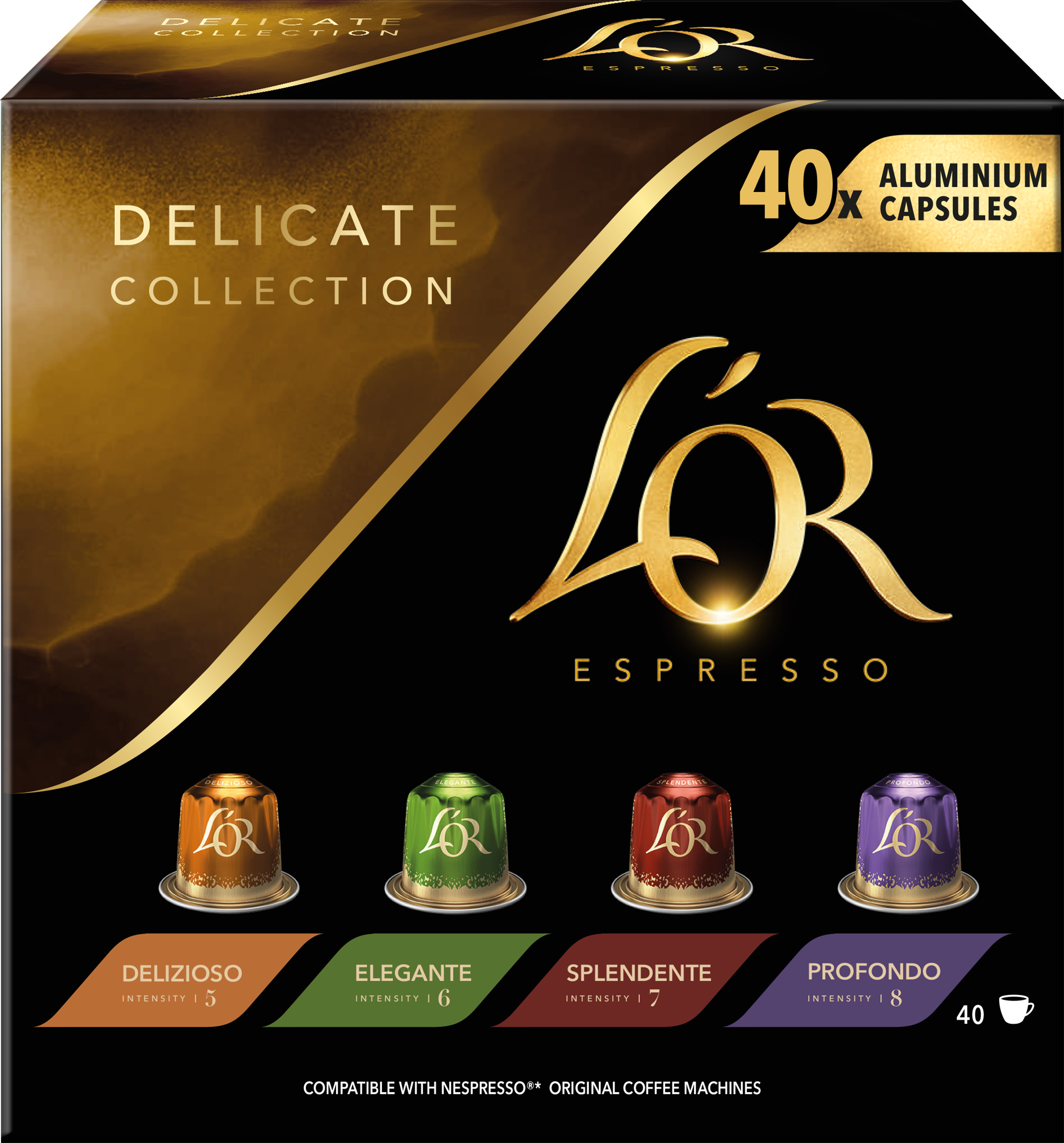 Изображение товара Набор кофе молотого в капсулах L'OR Espresso натуральный жареный, 40кап