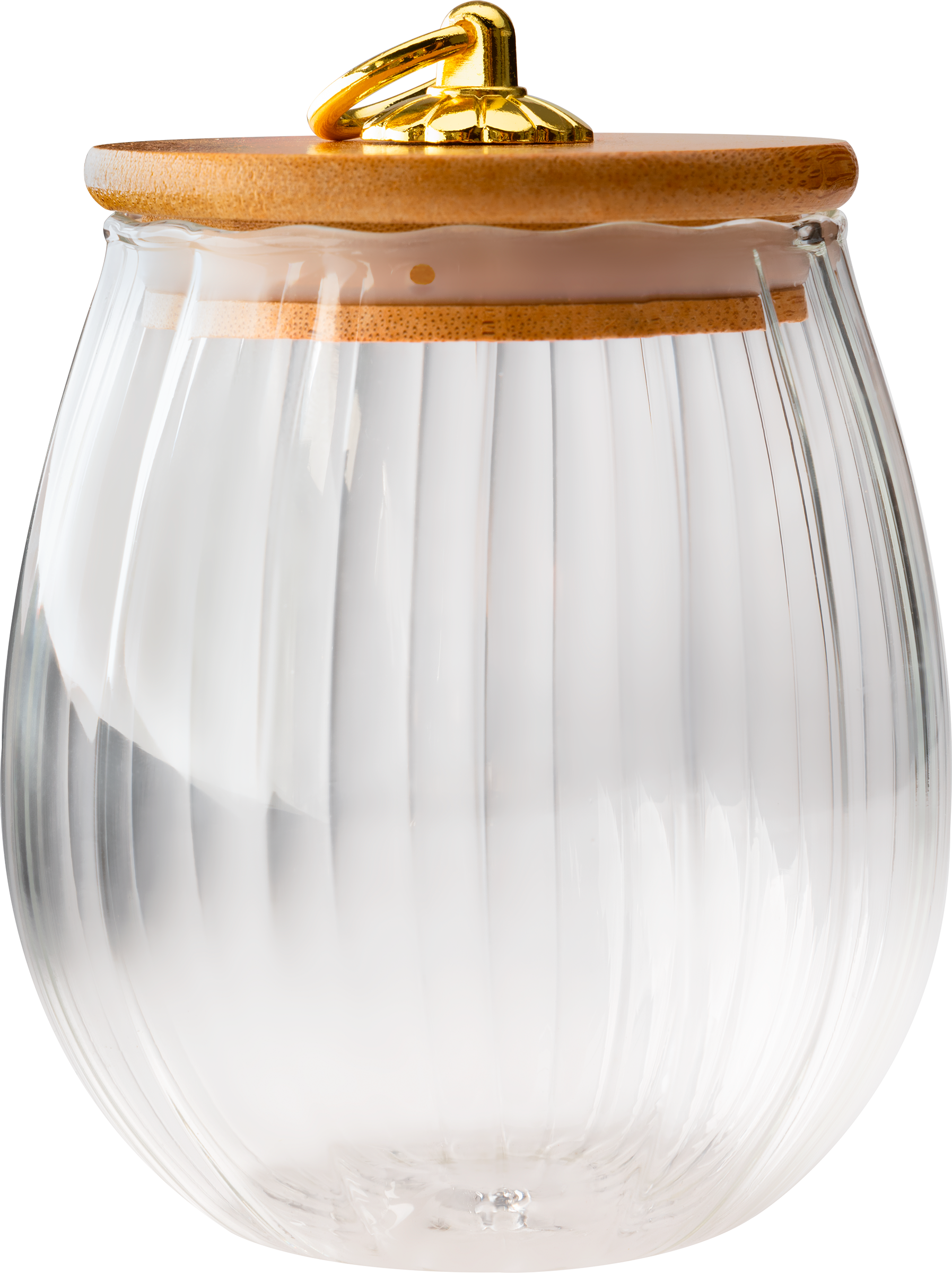 Изображение товара Банка для хранения APOLLO Fleur 700мл из стекла с бамбуковой крышкой