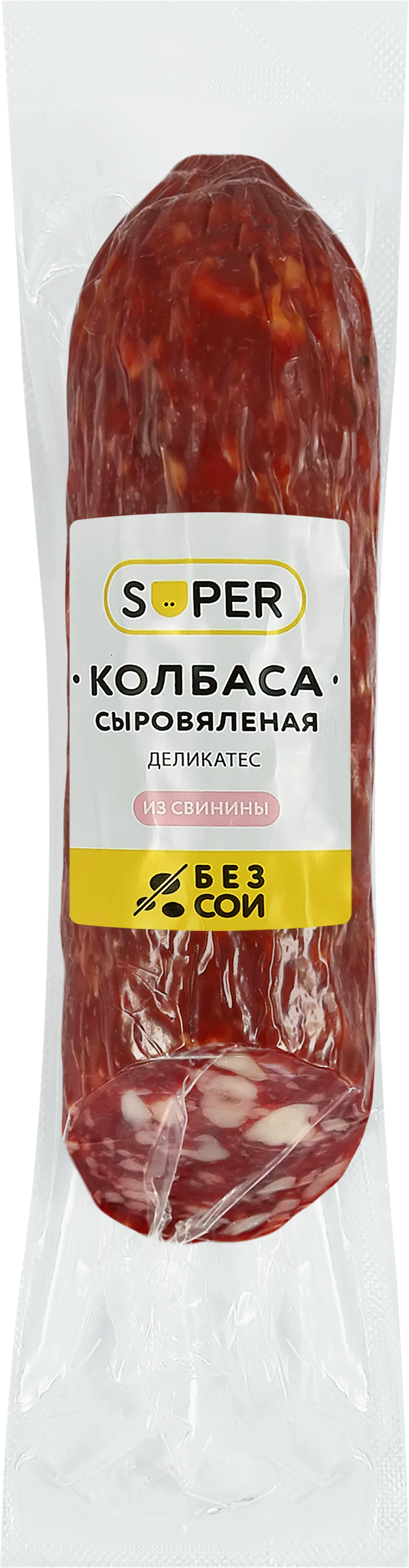 Изображение товара Колбаса сыровяленая SUPER Деликатес, 250г